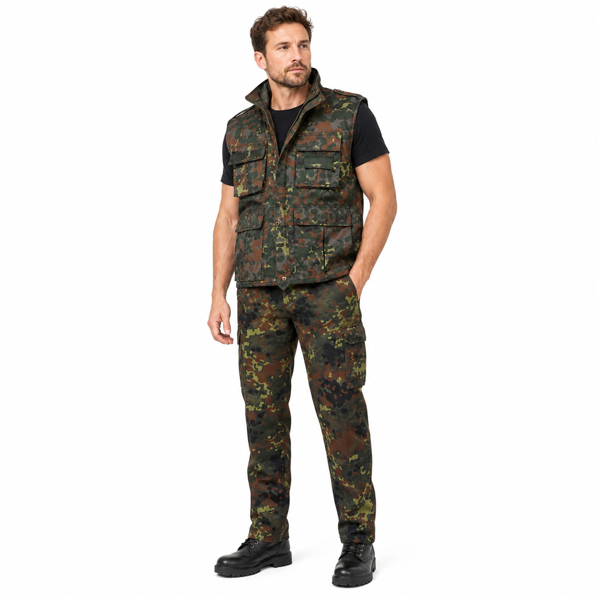 Kit da caccia completo professionale con gilet e pantaloni Personalizzabile con il tuo logo aziendale