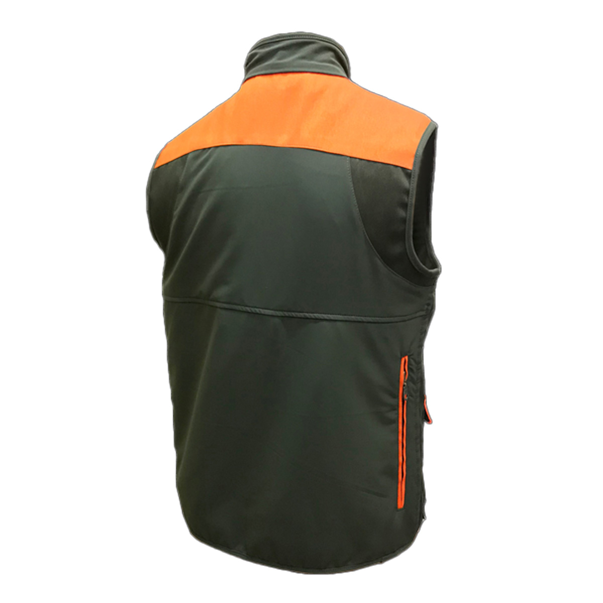 Gilet caccia verde arancio cordura impermeabile abbigliamento cacciatore nylon - Personalizzabile con il tuo logo