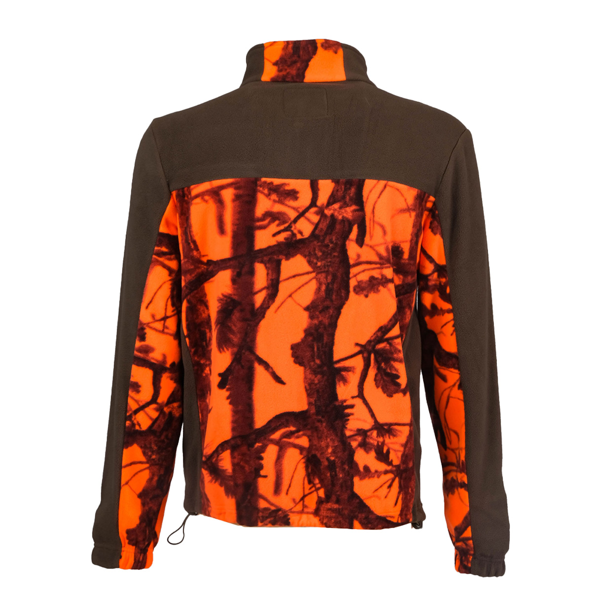 Maglia maglione pile reversibile arancio cinghiale forest caccia alta visibilita\'