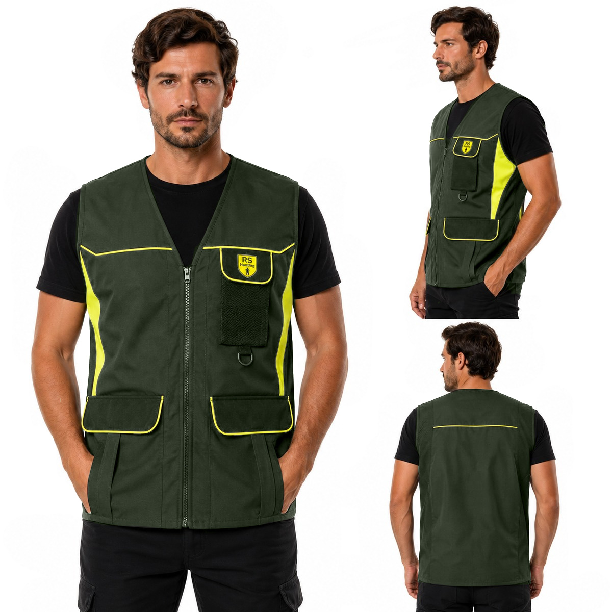 Gilet smanicato protettivo tessuto tecnico caccia resistente impermeabile