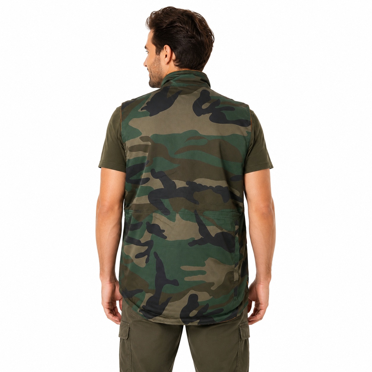 Gilet smanicato caccia al cinghiale sfoderato alta visibilita\' sport arancione