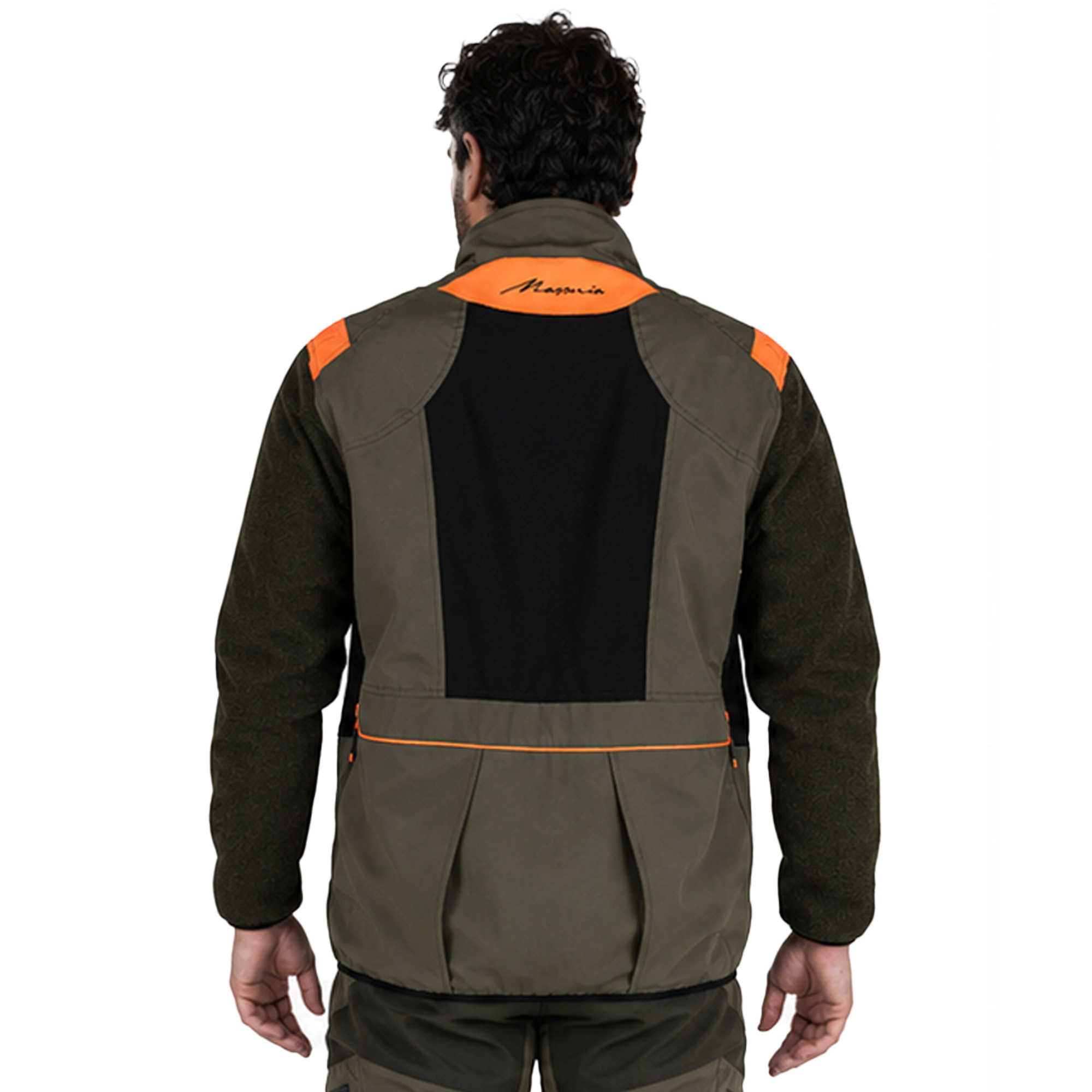 Giacca giubbino da Caccia Masseria Verde Arancio Fluo Elasticizzata e Antistrappo impermeabile