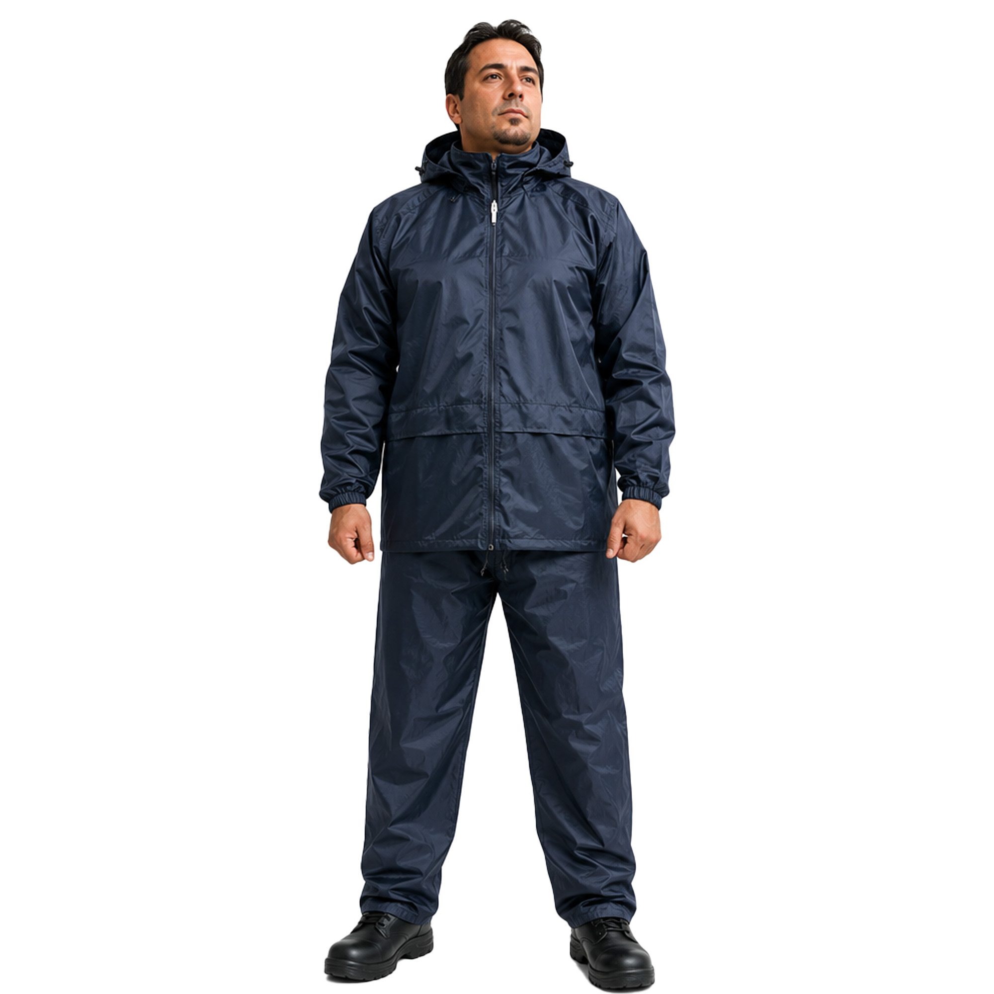 Completo kit impermeabile pantalone cappuccio pioggia moto sport