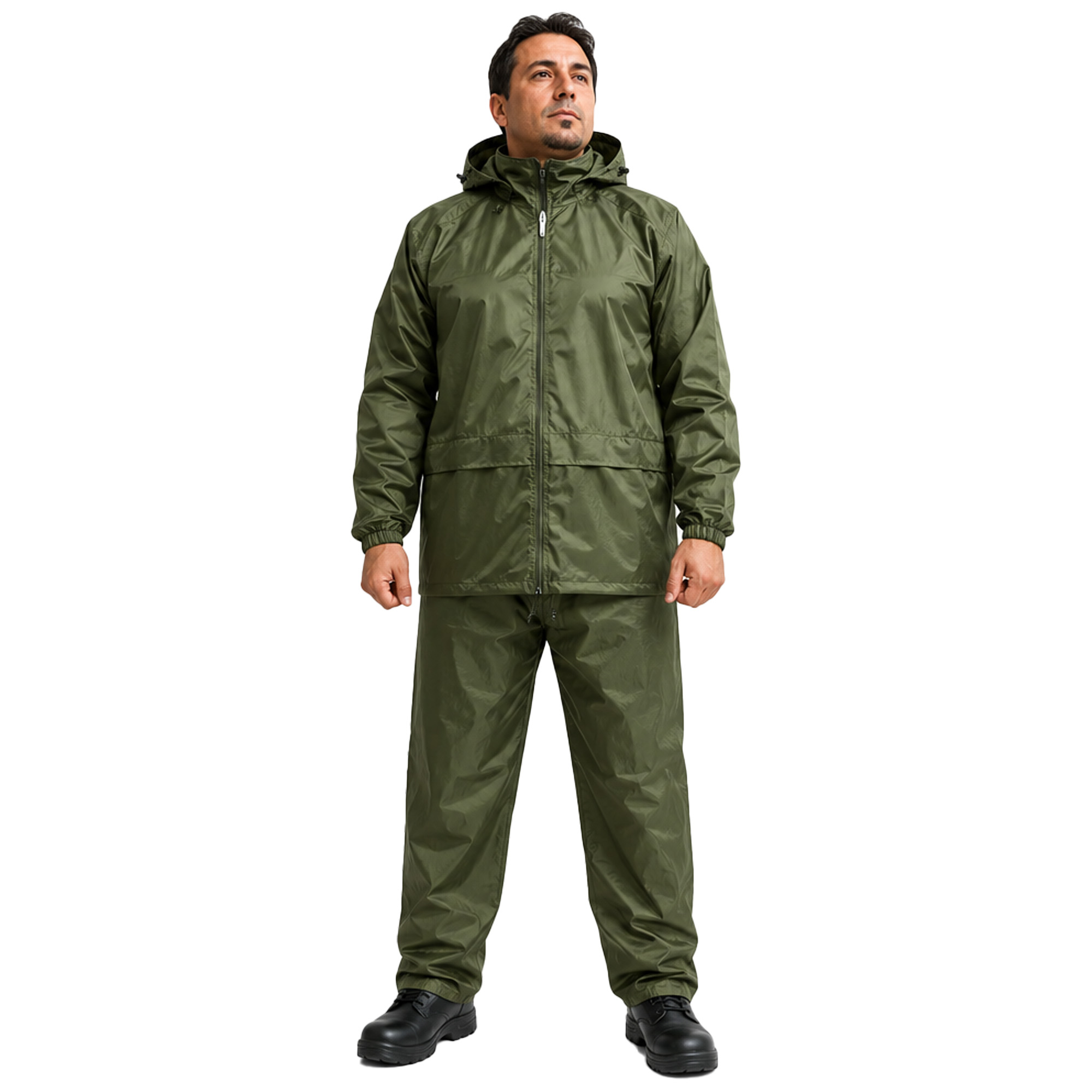 Completo kit impermeabile pantalone cappuccio pioggia moto sport
