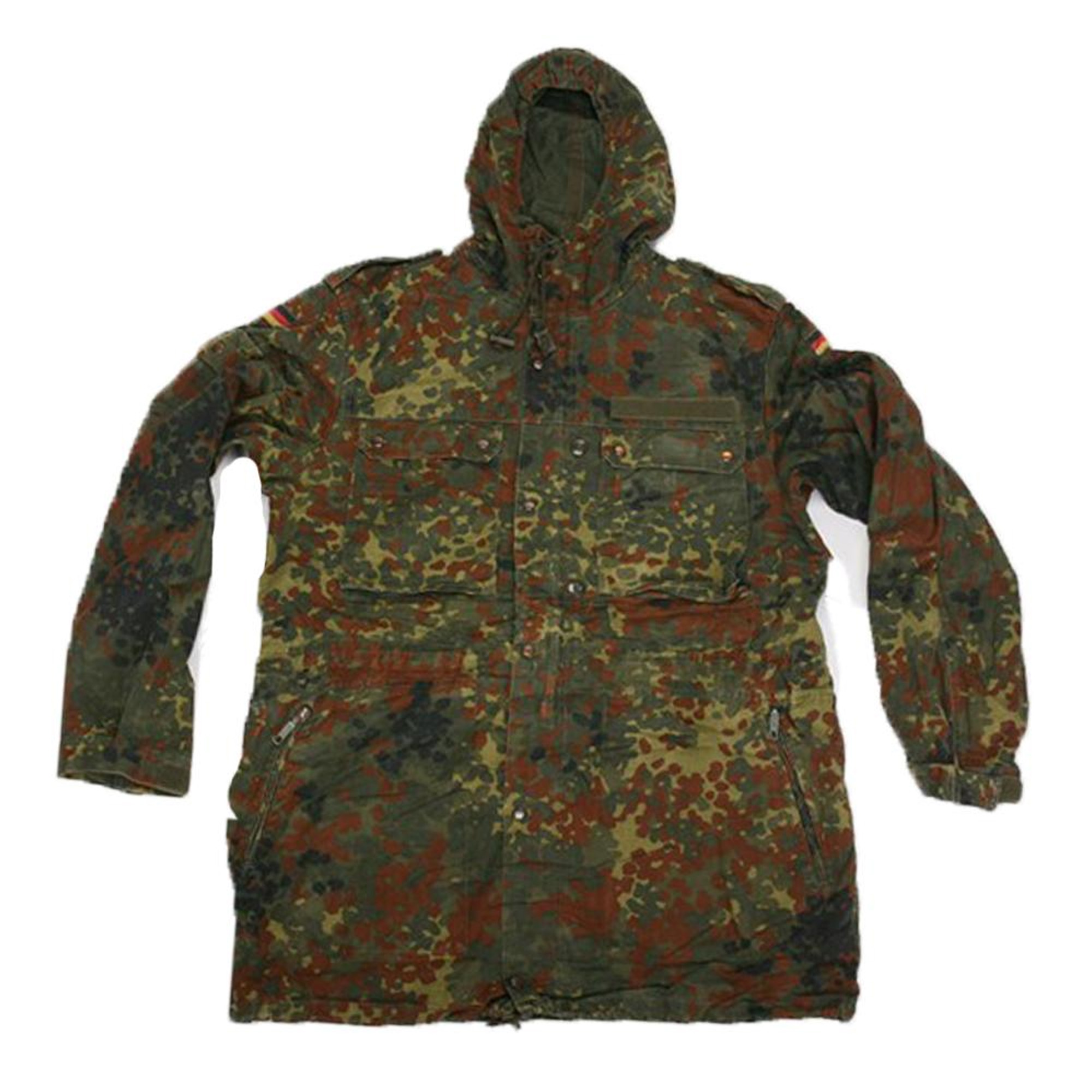 Parka giubbino tedesco cotone flecktarn soft air sportivo uomo germania militare