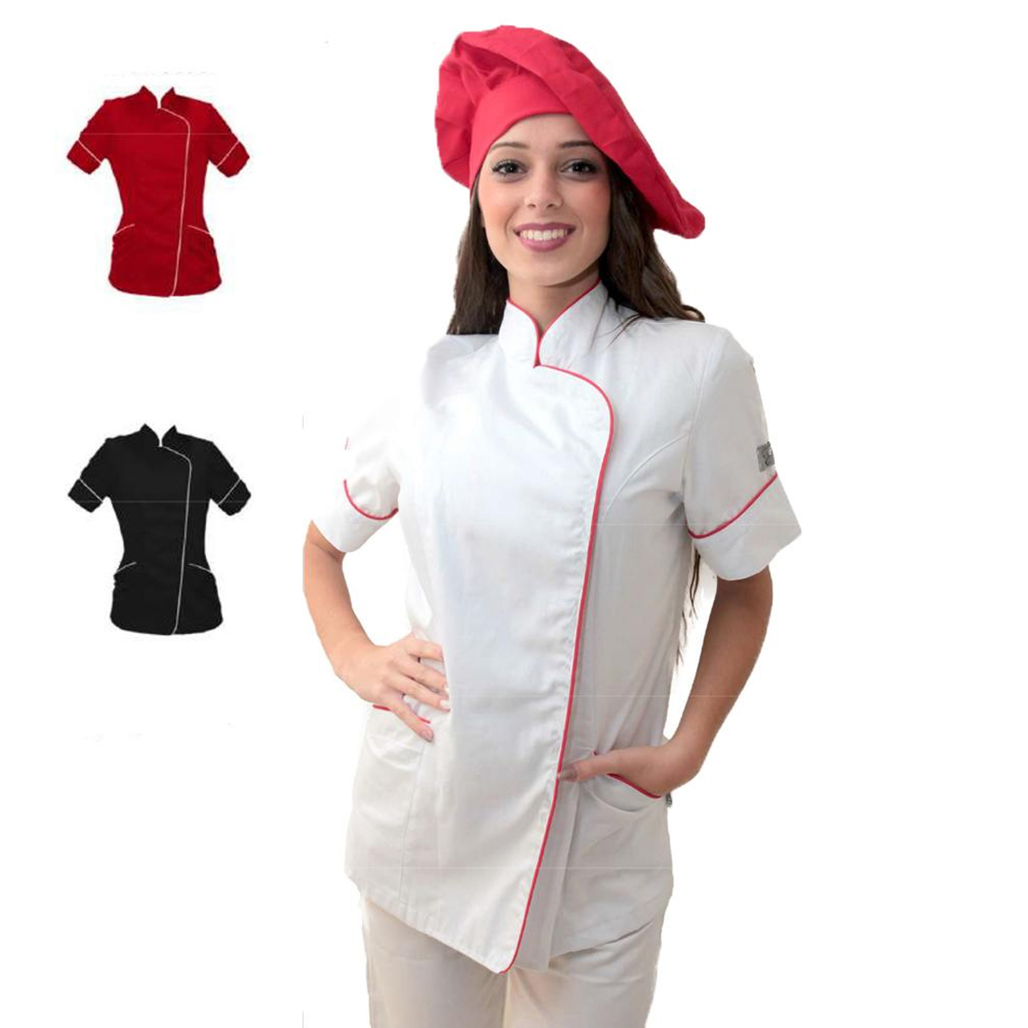Giacca donna cucina lavoro cotone made in Italy bar pizzeria ristorante chef - Personalizzabile con il tuo logo