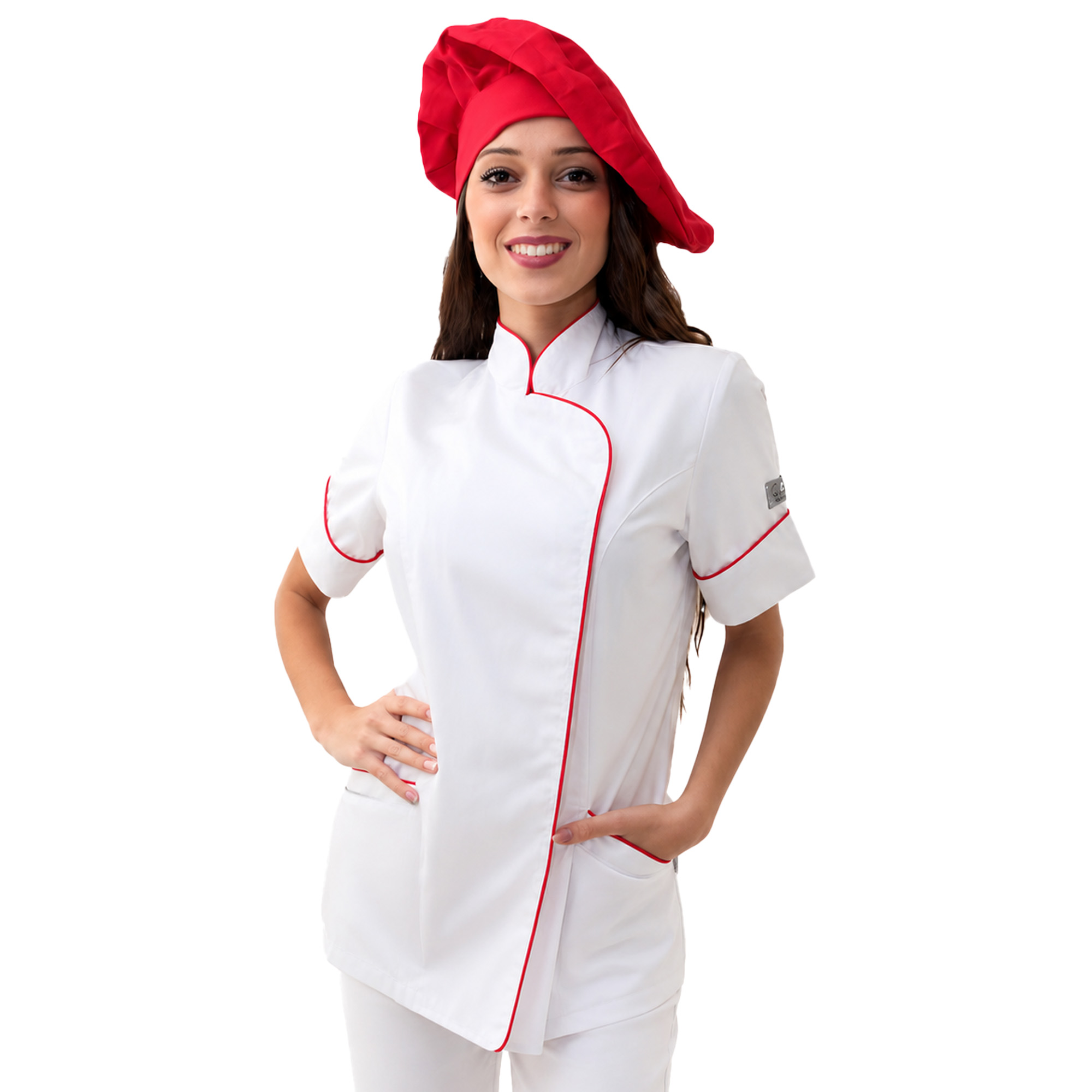 Giacca donna cucina lavoro cotone made in Italy bar pizzeria ristorante chef - Personalizzabile con il tuo logo