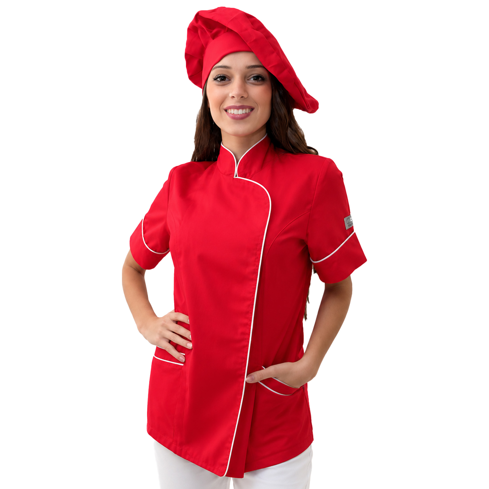 Giacca donna cucina lavoro cotone made in Italy bar pizzeria ristorante chef - Personalizzabile con il tuo logo