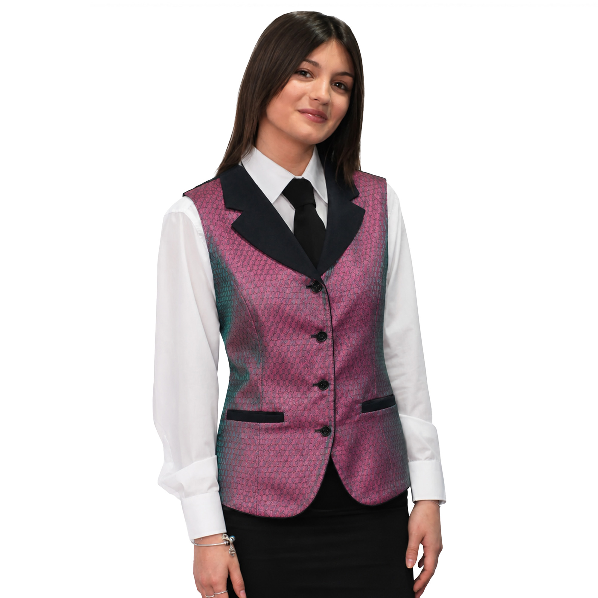 Gilet donna cameriera sala lavoro gelateria pasticceria bar smanicato sciallato Personalizzabile con il tuo logo