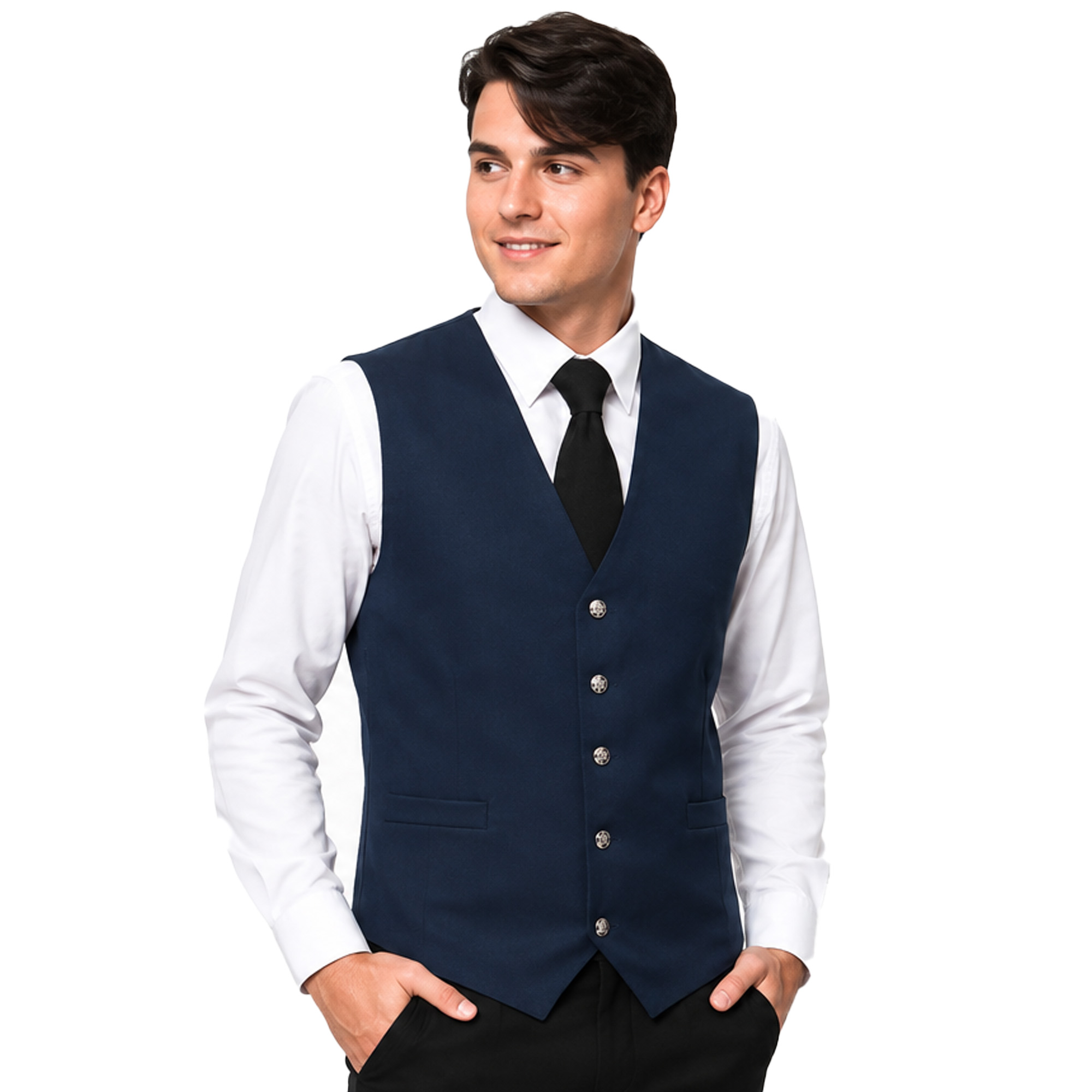 Gilet uomo lavoro cameriere bar barista sala ristorante lavoro barman hotel - Personalizzabile con il tuo logo