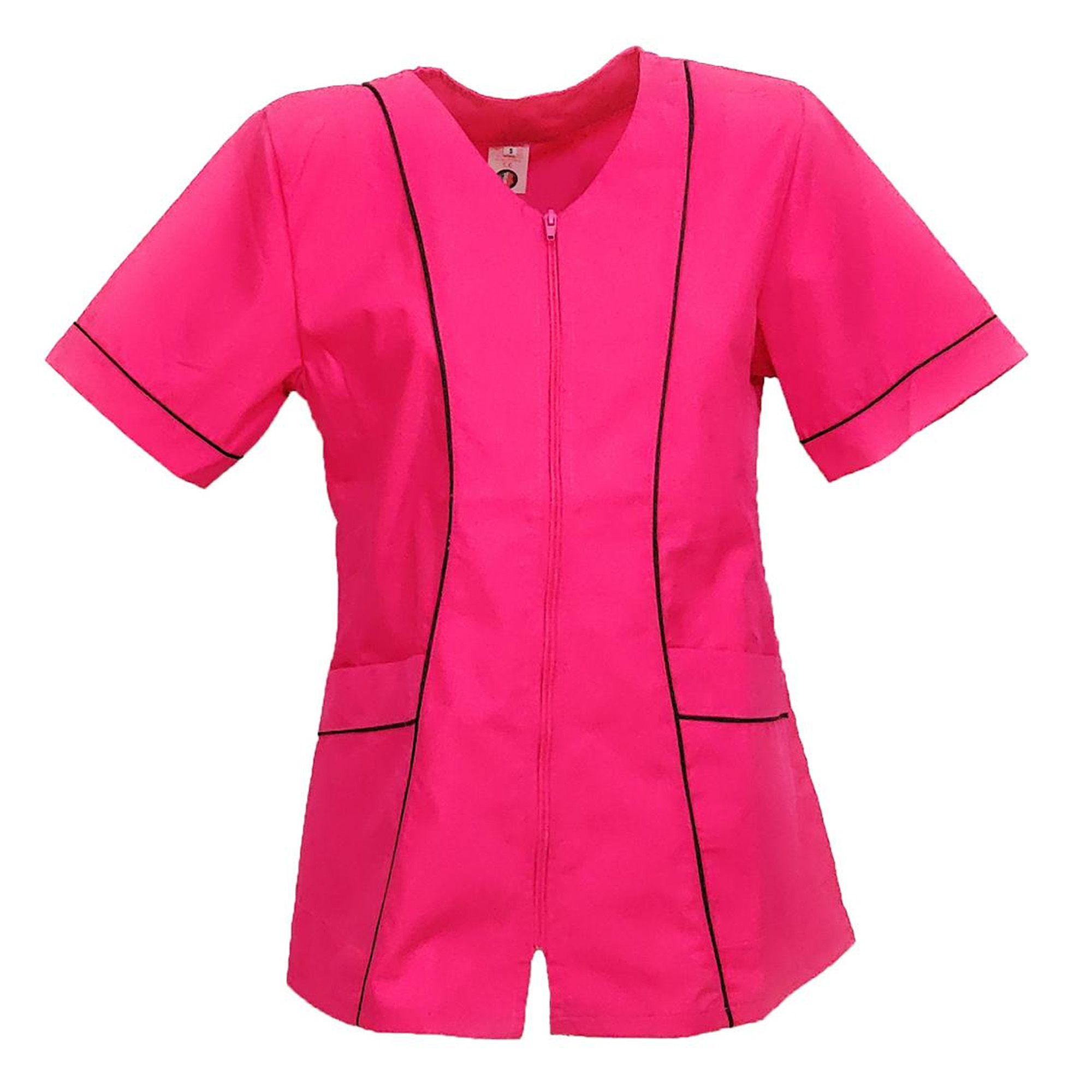 Camice zip abbigliamento lavoro parrucchiera centro estetico donna massaggi slim - Personalizzabile con il tuo logo