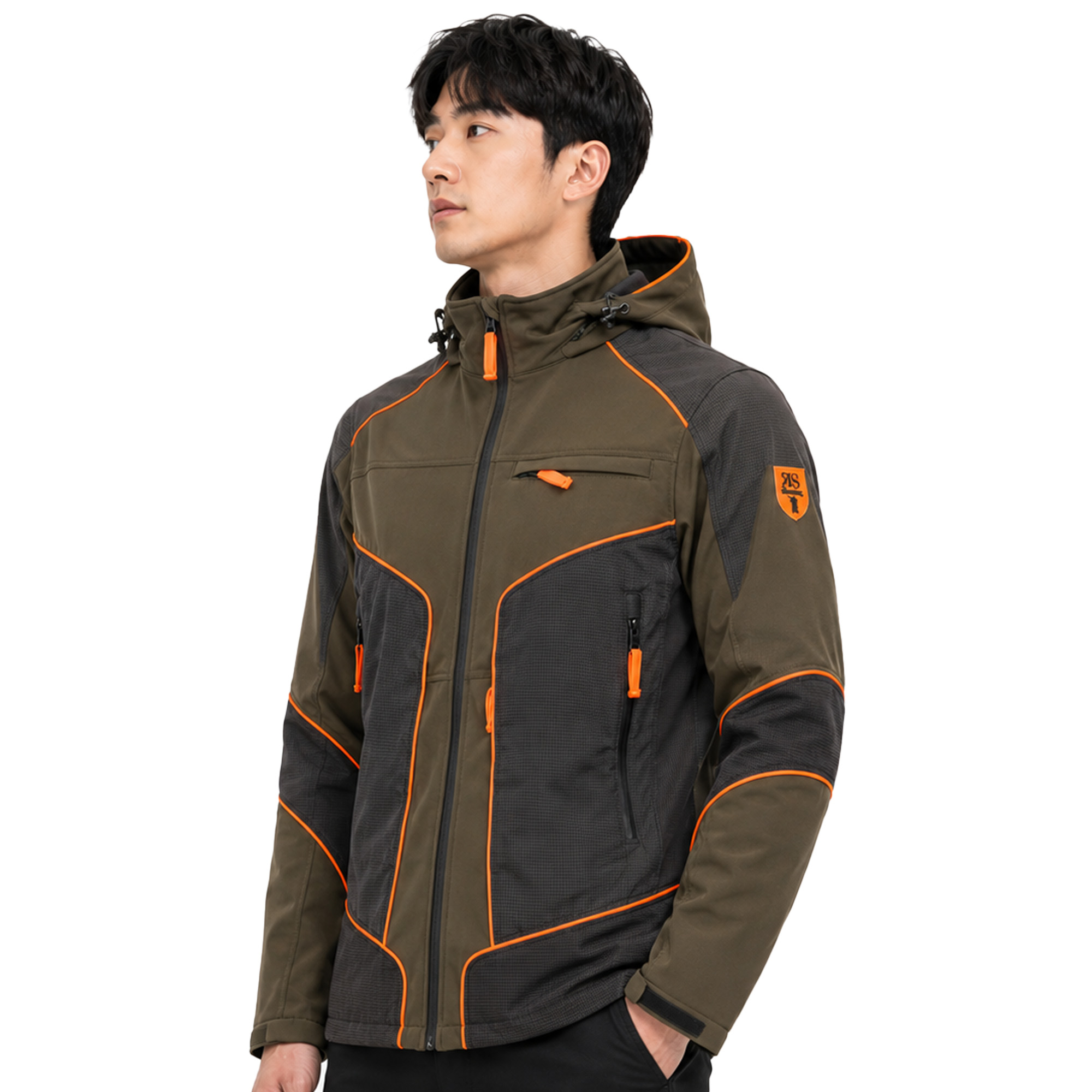 Giubbino giacca softshell moto caccia impermeabile resistente invernale - Personalizzabile con il tuo logo