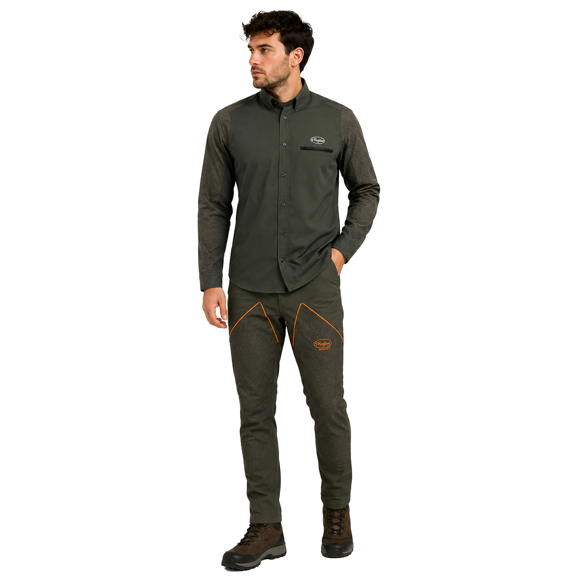 Completo da Caccia Made in Italy con Camicia Tecnica e Pantalone Antistrappo Idrorepellente e Outdoor