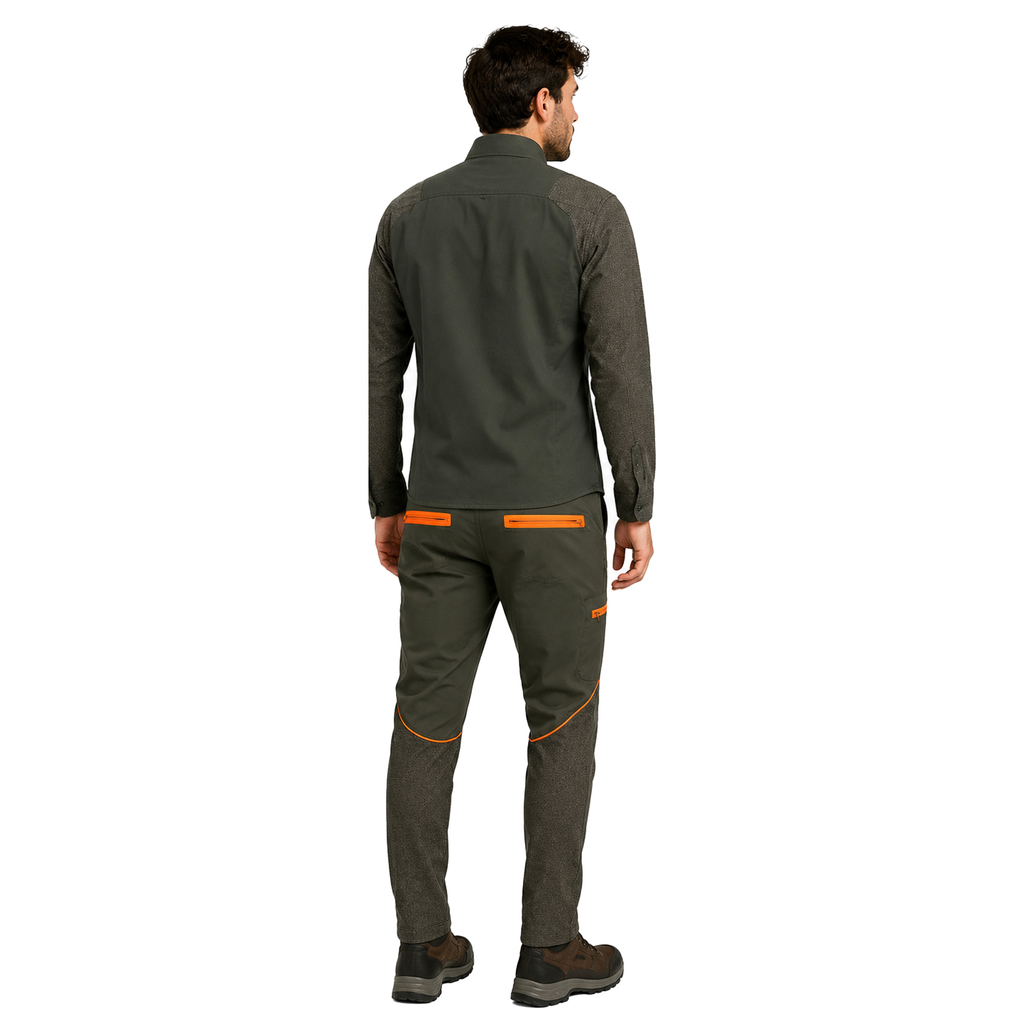 Completo da Caccia Made in Italy con Camicia Tecnica e Pantalone Antistrappo Idrorepellente e Outdoor