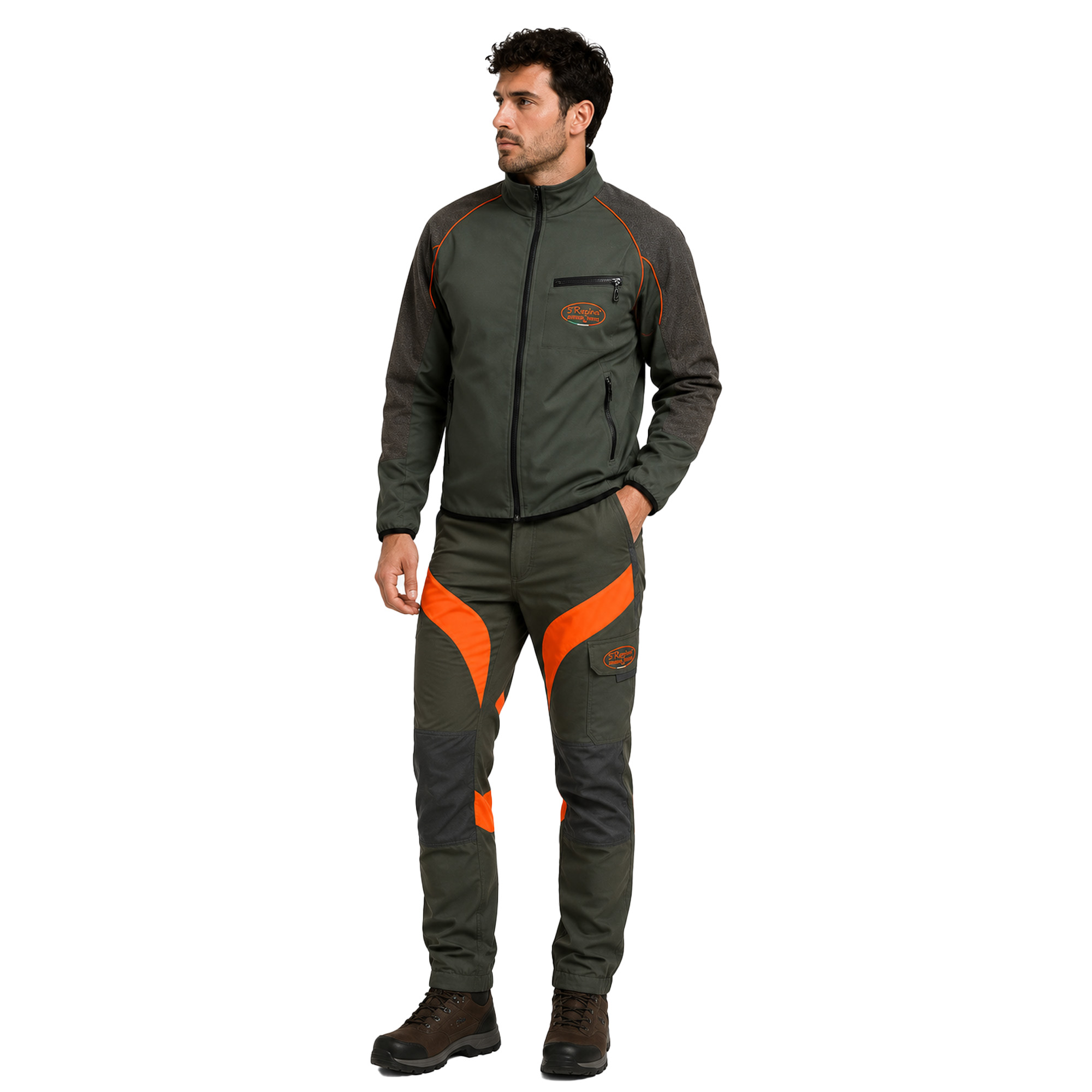 Completo Tecnico da Caccia con Felpa e Pantalone antirovo termici ed Impermeabile