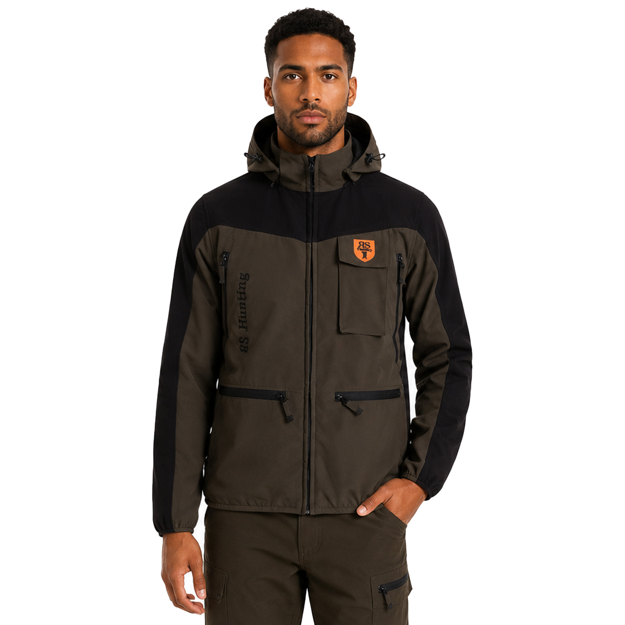 Completo Tecnico Rip-Stop softshell Elasticizzato Idrorepellente con Giacca e Pantalone Alta Visibilita\'