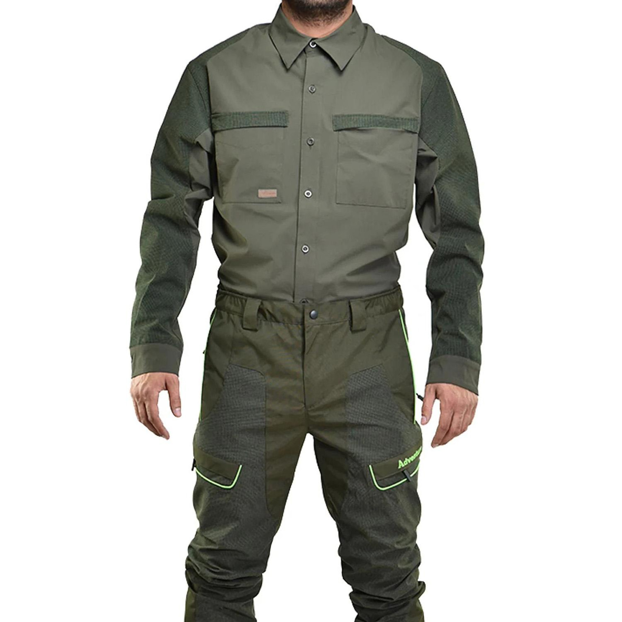 Camicia uomo elasticizzata e rinforzata in Micro ripstop Antistrappo caccia
