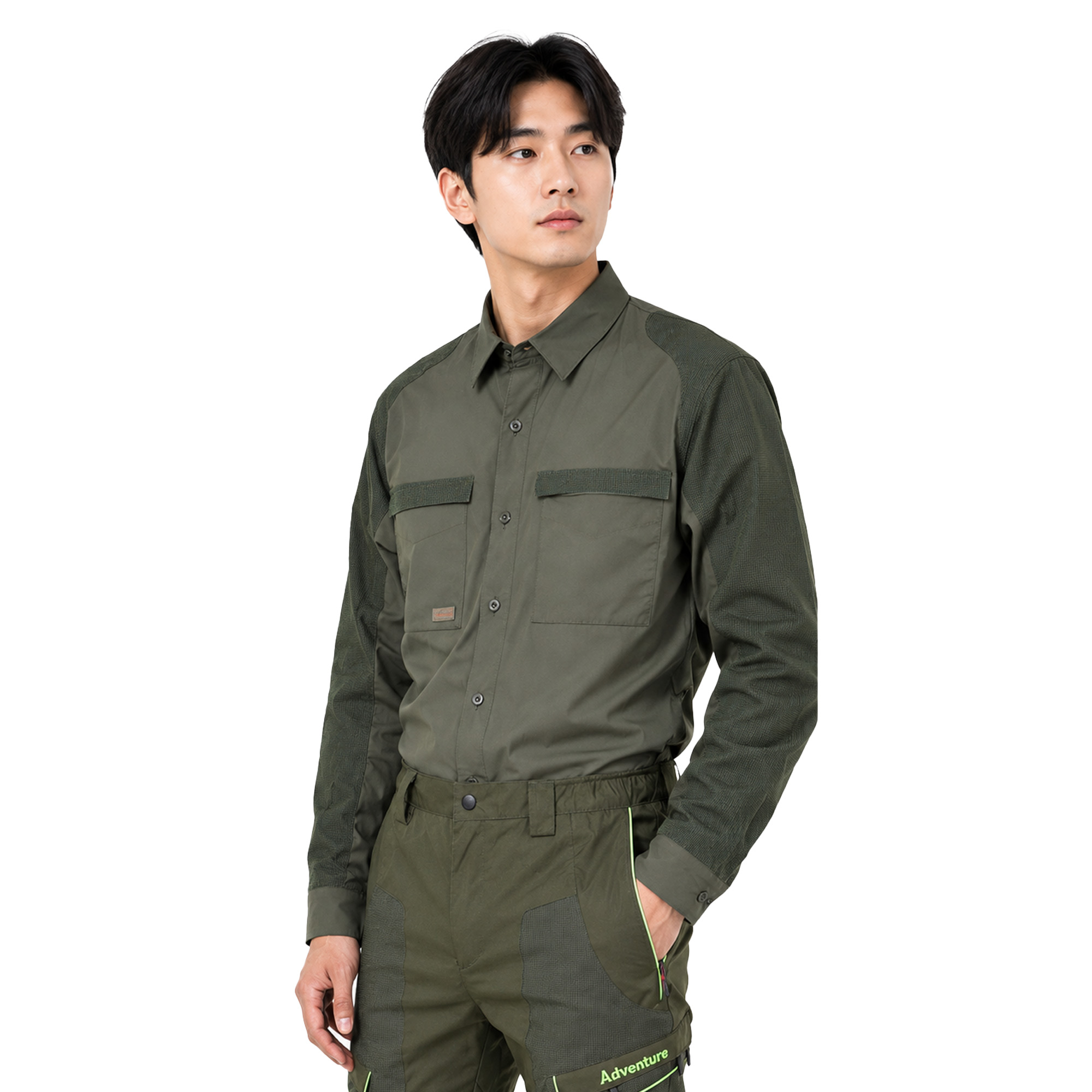 Camicia uomo elasticizzata e rinforzata in Micro ripstop Antistrappo caccia