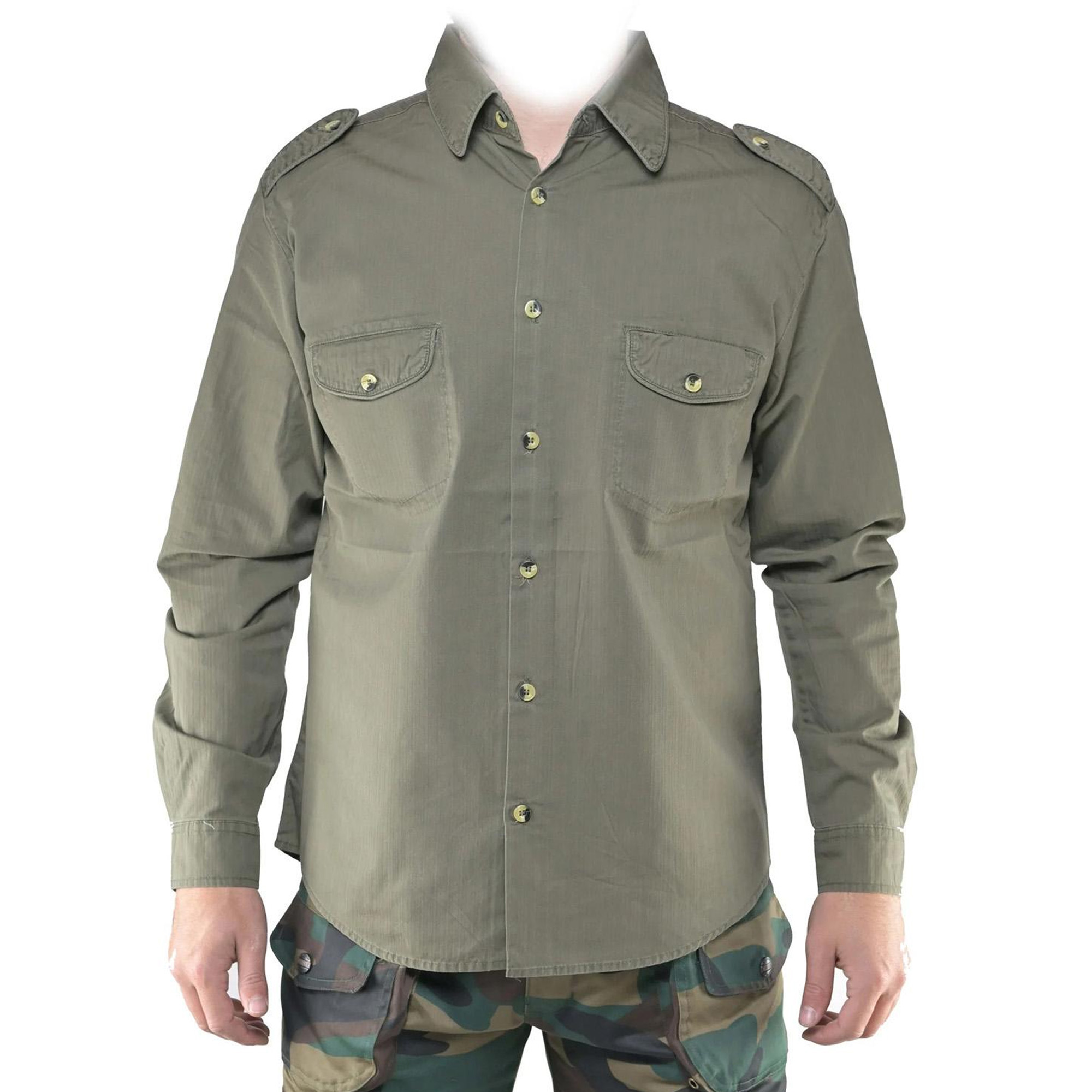 Camicia caccia montagna uomo cotone bottoni mimetica camouflge vari colori