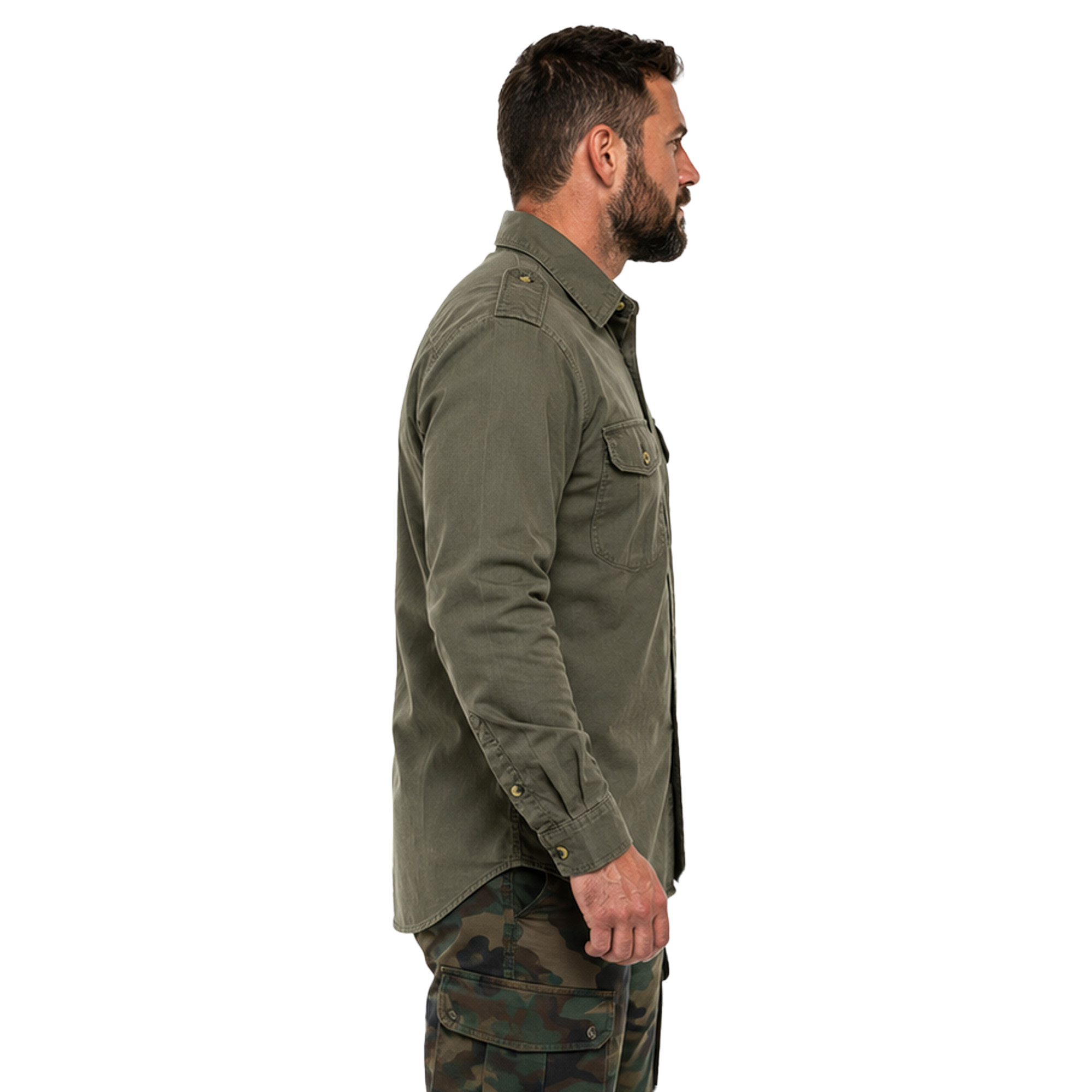 Camicia caccia montagna uomo cotone bottoni mimetica camouflge vari colori