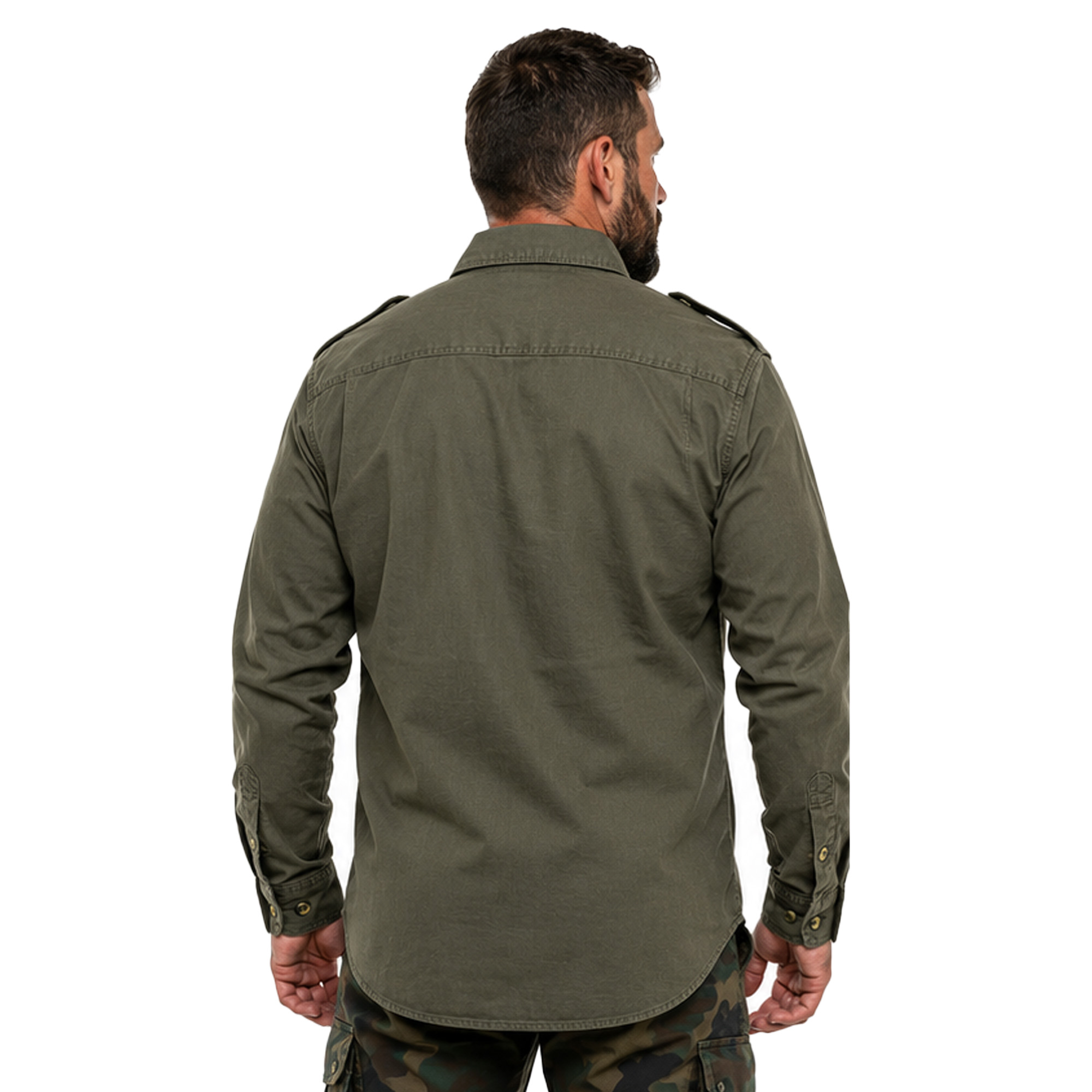 Camicia caccia montagna uomo cotone bottoni mimetica camouflge vari colori