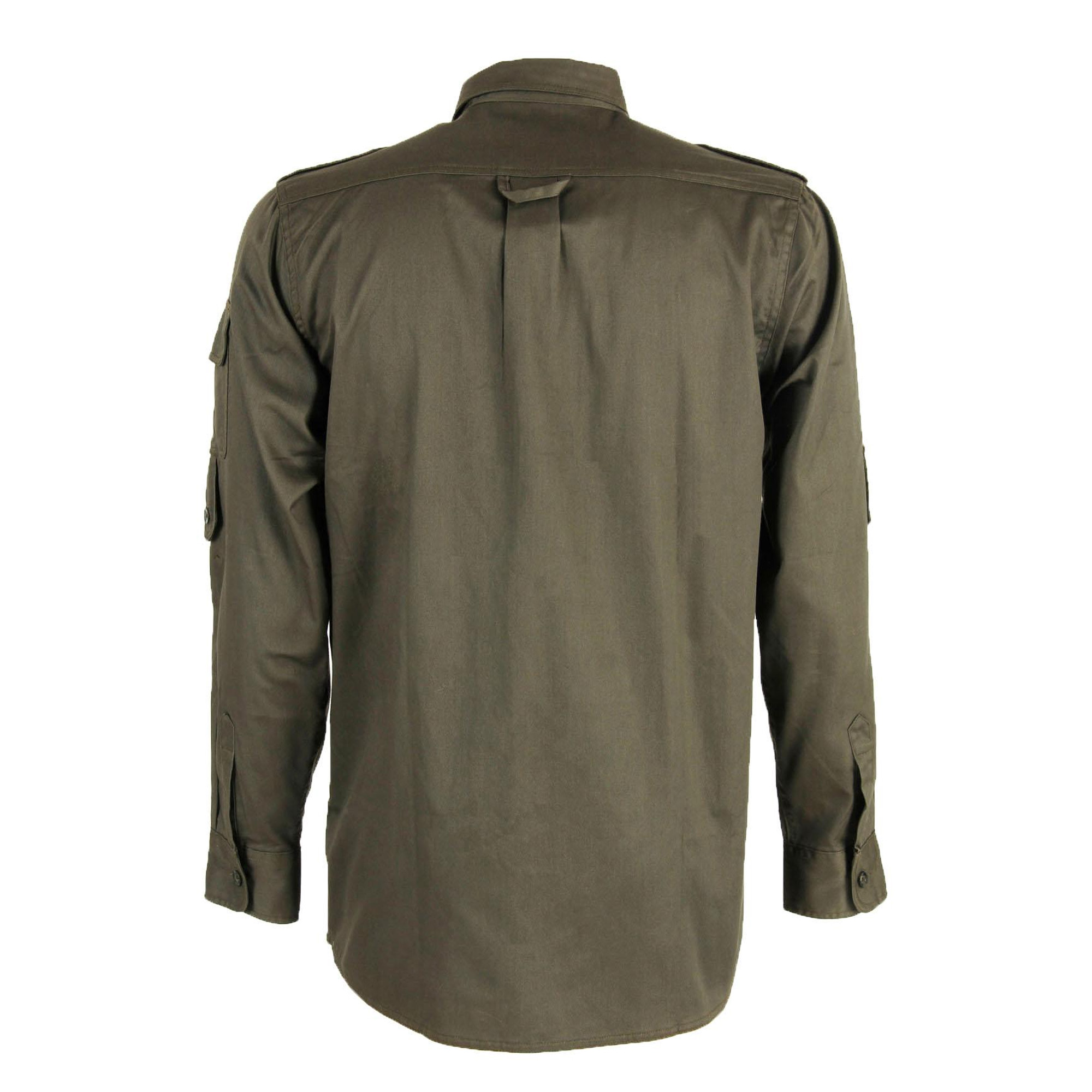 Camicia cotone bottoni caccia verde sport abbigliamento tecnico uomo - Personalizzabile con il tuo logo