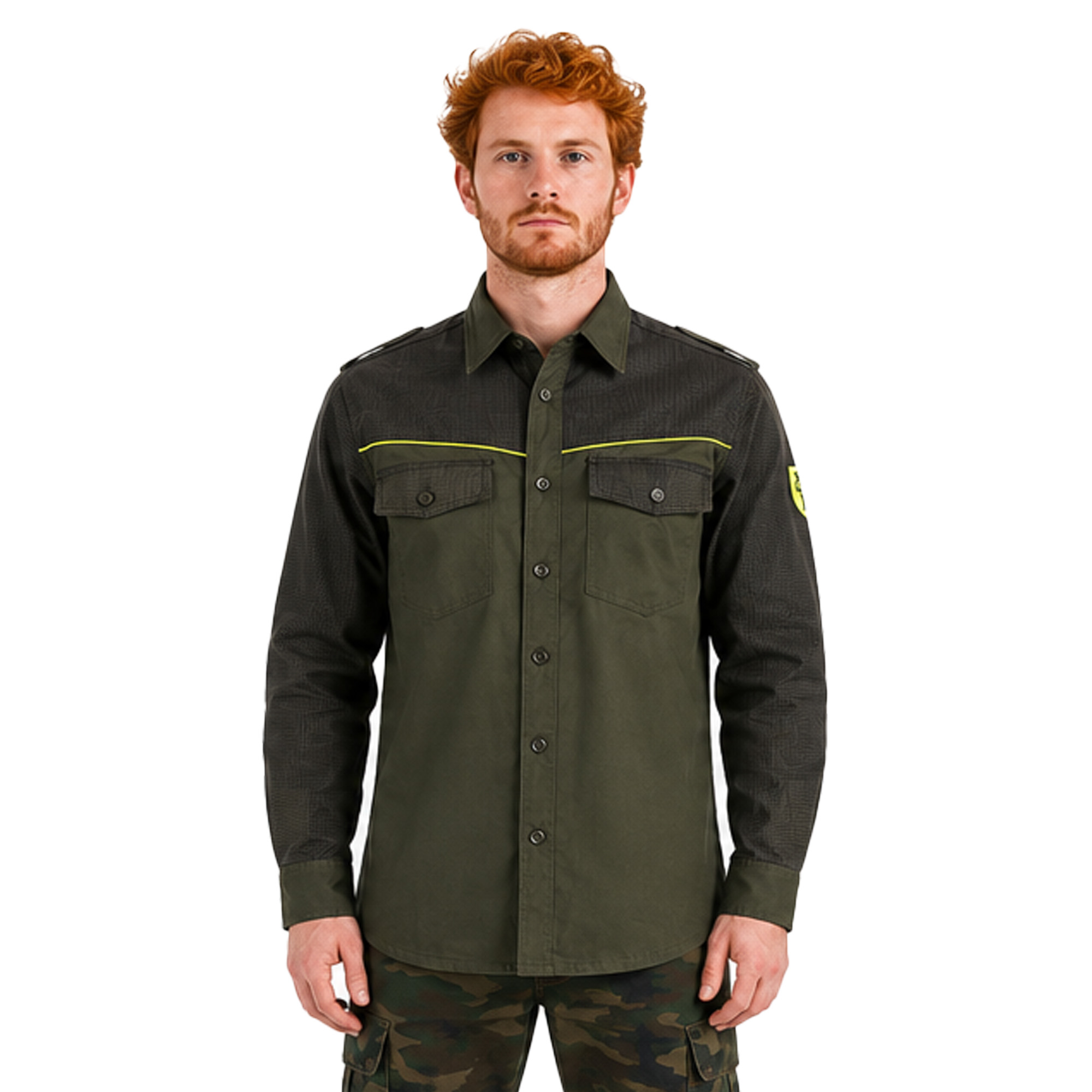 Camicia cotone protezioni in tessuto tecnico impermeabile anti strappo caccia - Personalizzabile con il tuo logo
