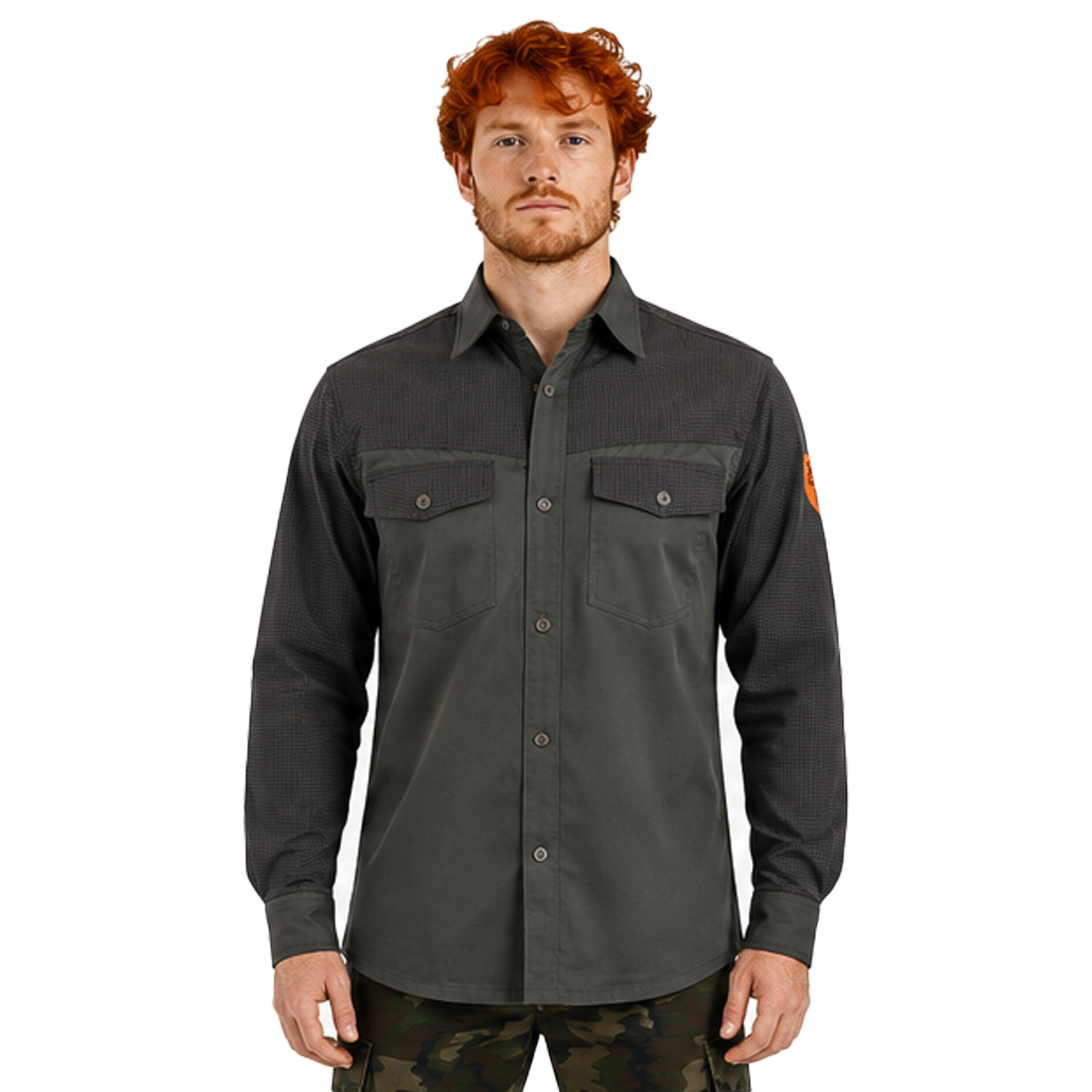 Camicia cotone protezioni in tessuto tecnico impermeabile anti strappo caccia - Personalizzabile con il tuo logo
