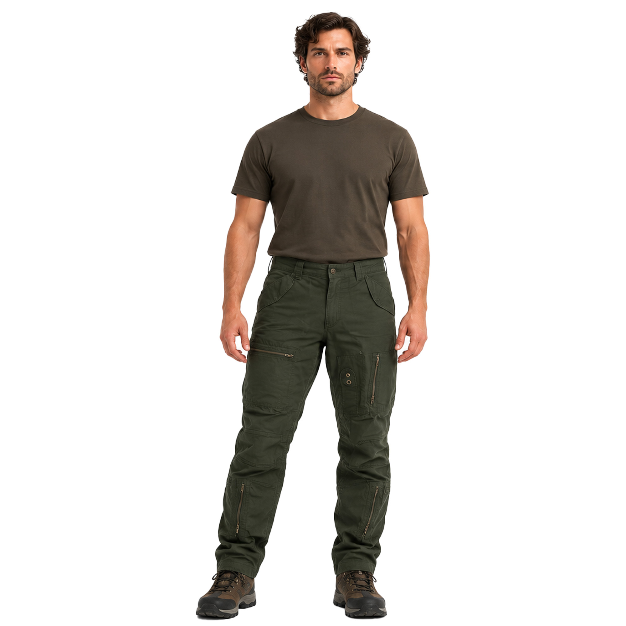 Pantalone elicotterista verde estivo uomo volo softair airsoft cotone leggero
