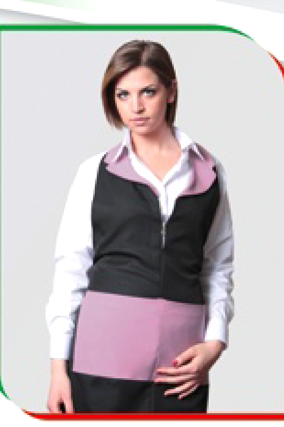 Grembiule zip donna barista lavoro bar ristorante sala albergo hotel cameriera - Personalizzabile con il tuo logo