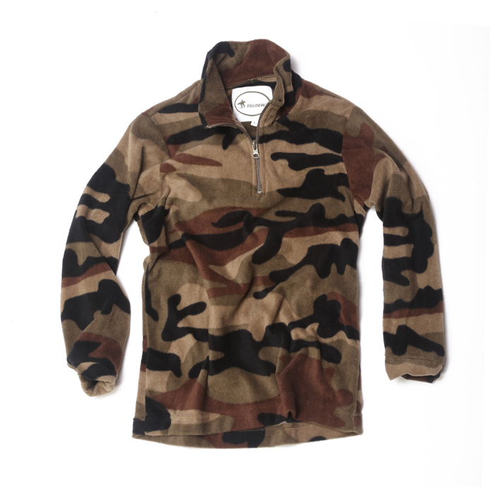 Chemise pull sweat-shirt enfant bébé polaire de l\'hiver au chaud camouflage militaire bébé