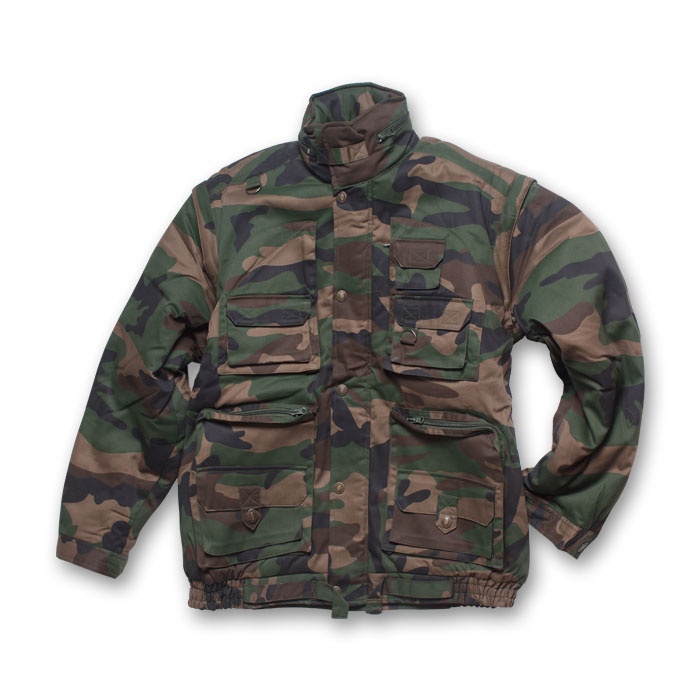 Giacca giubbino cerniere tasche caccia pesca neve invernale impermeabile