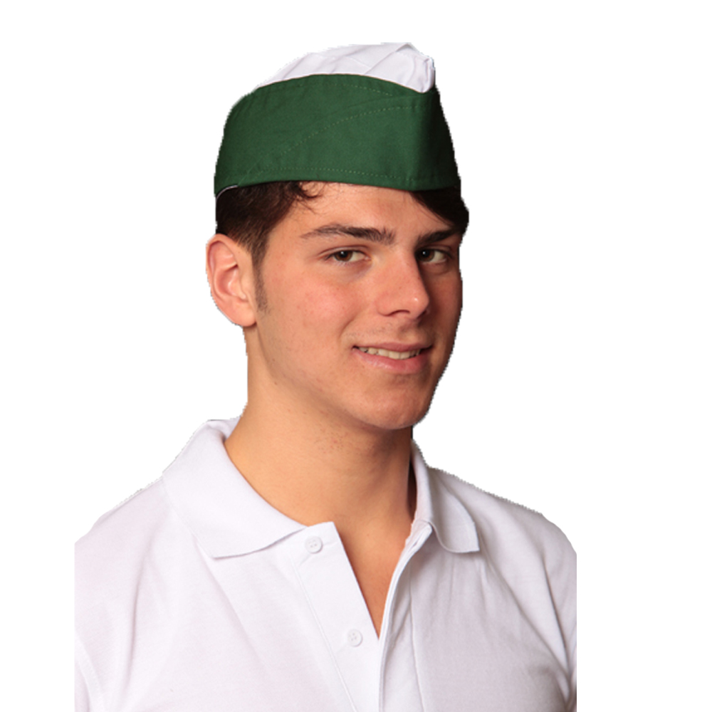 Cappello bustina bicolore cuoco pizzaiolo ristorazione pasticciere cucina unisex
