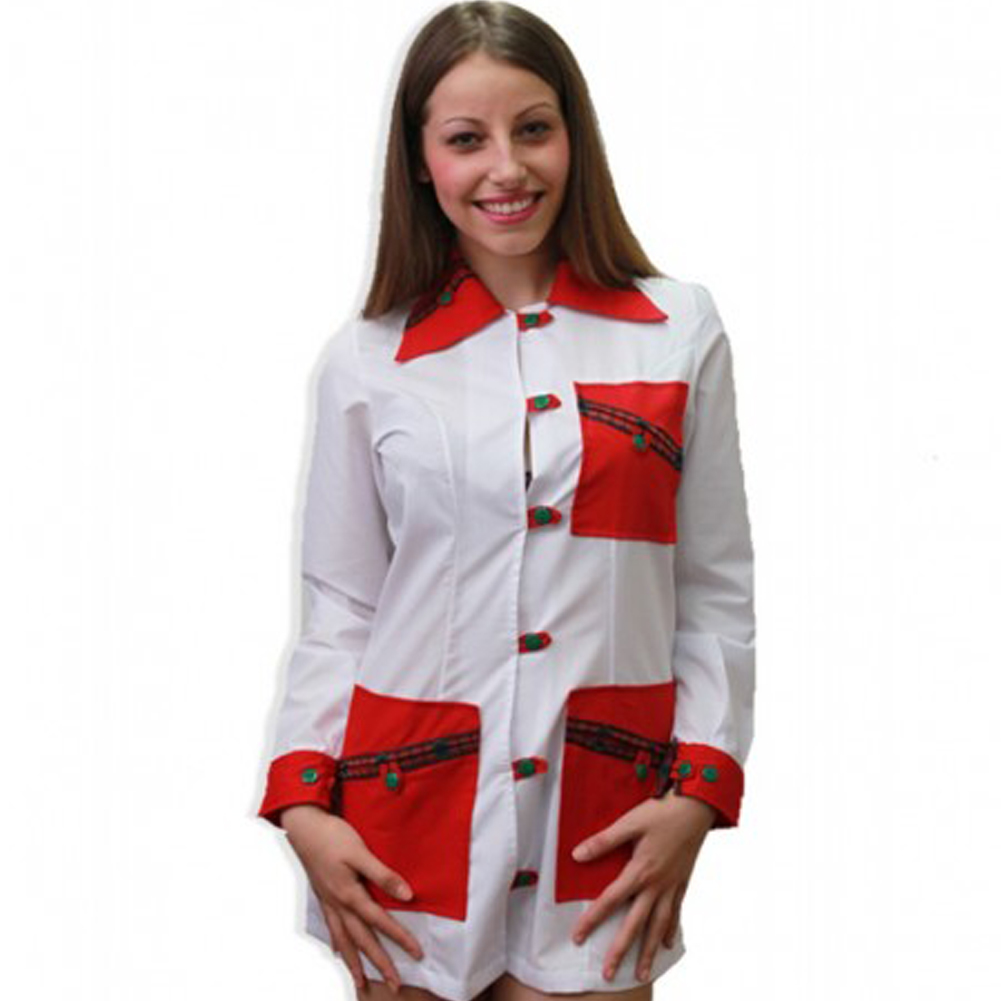 Kittel mantel lehrerin in schule und kindergarten ästhetik-und weihnachtsgeld arbeit knöpfen baumwolle