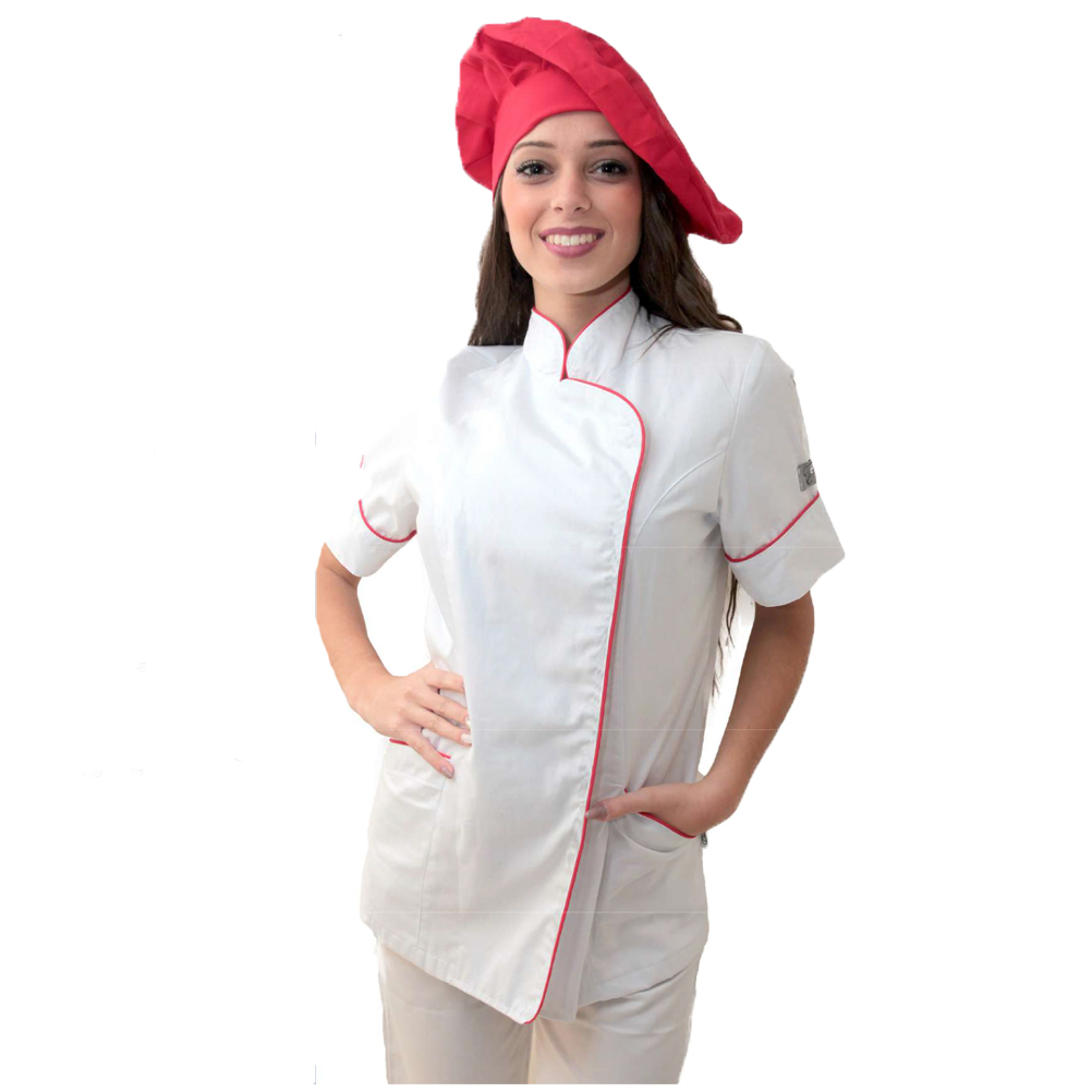 Giacca donna cucina lavoro cotone made in Italy bar pizzeria ristorante chef - Personalizzabile con il tuo logo