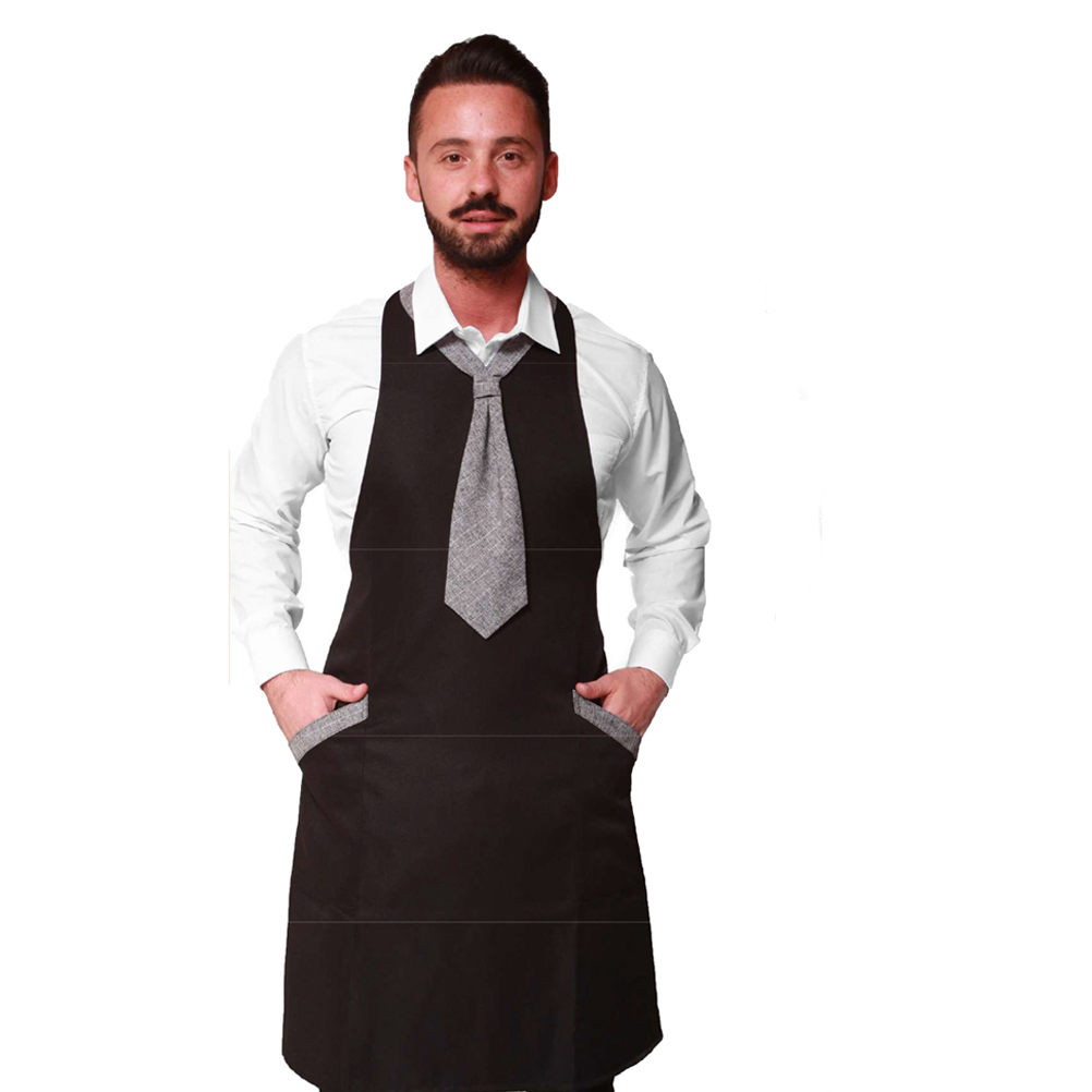 Grembiule cravatta cameriere ristorante divisa sala bar somelier uomo pub - Personalizzabile con il tuo logo
