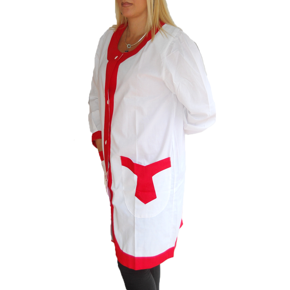 Camice grembiule donna vestaglia lavoro supermercato maestra scuola pulizie moda