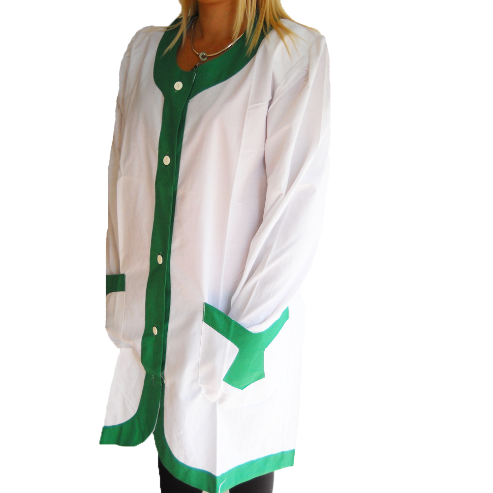 Camice grembiule donna vestaglia lavoro supermercato maestra scuola pulizie moda