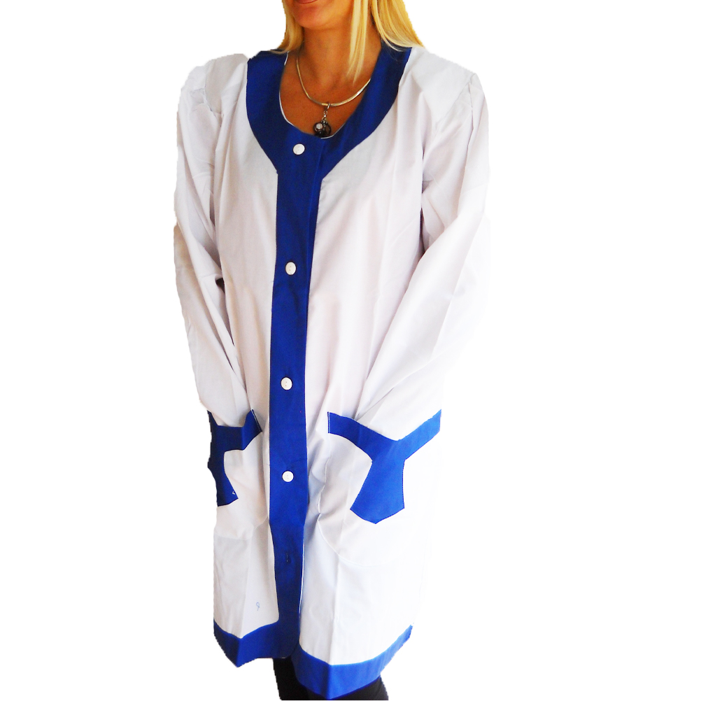 Camice grembiule donna vestaglia lavoro supermercato maestra scuola pulizie moda