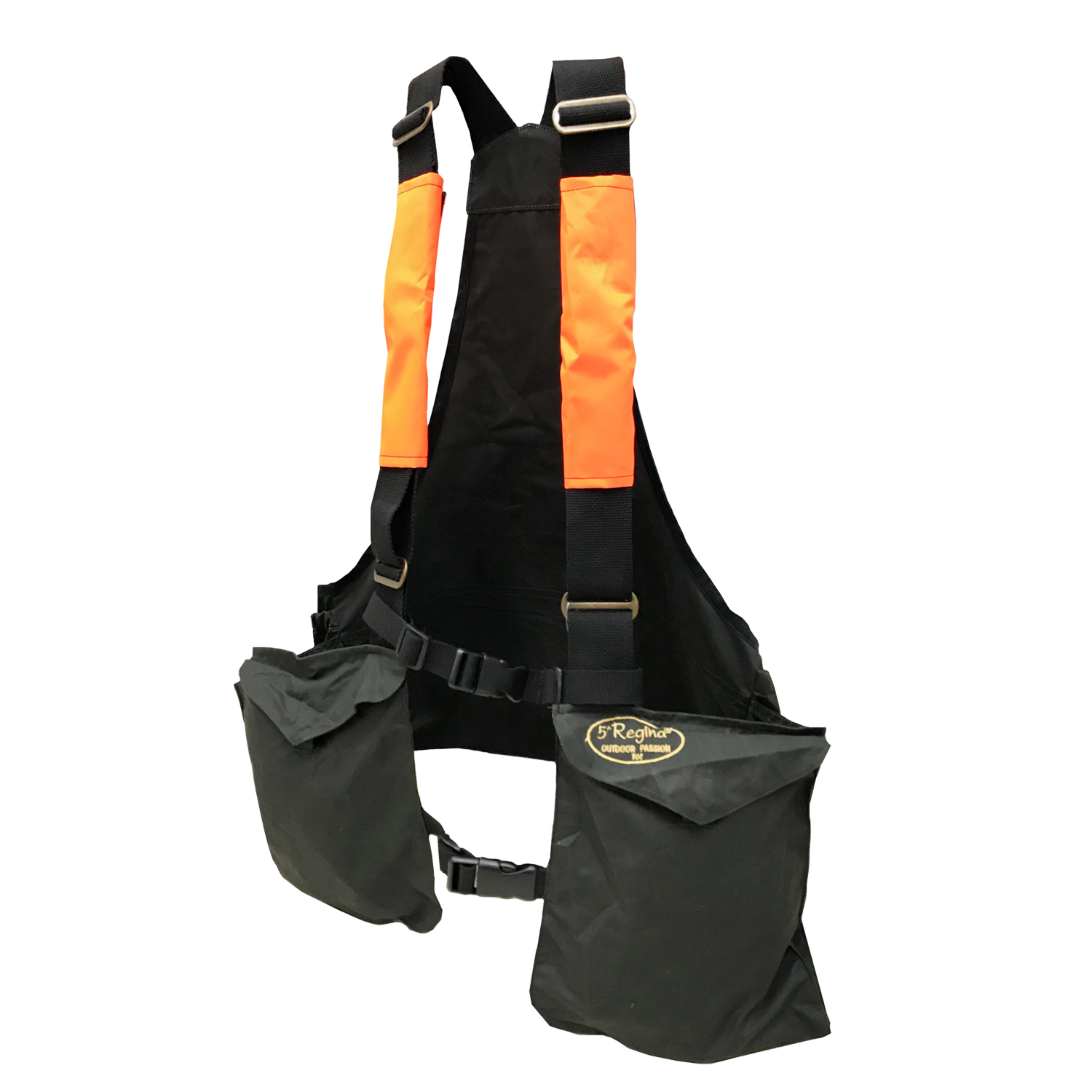 Trisacca arancio portabottiglia caccia tasche resistente abrasioni carniere - Personalizzabile con il tuo logo