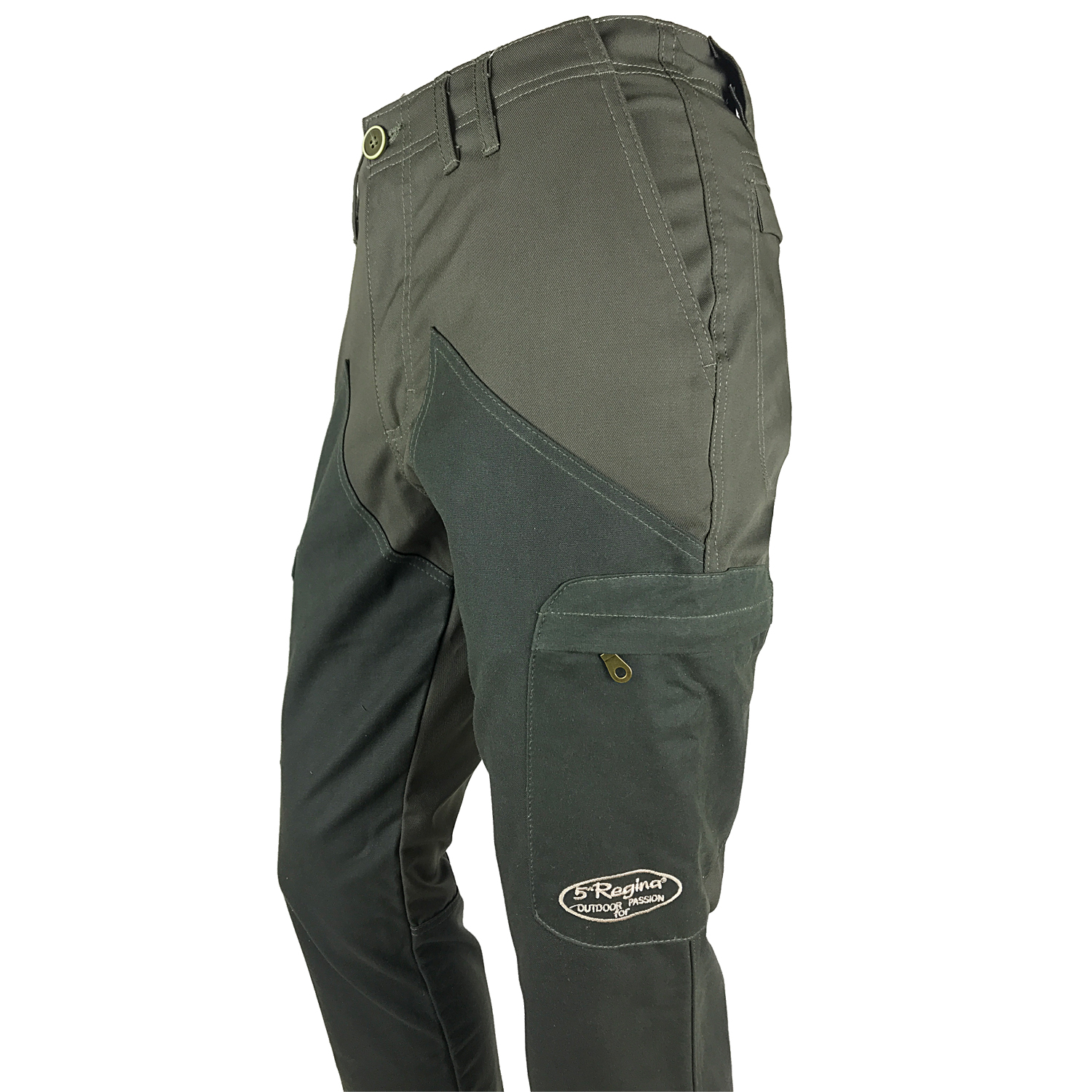 Pantalone cerato in cotone impermeabile pioggia caccia calzoni tecnici