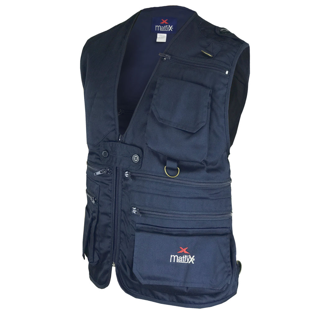 Gilet smanicato policotone pesca caccia abbigliamento tecnico tasche bottoni zip