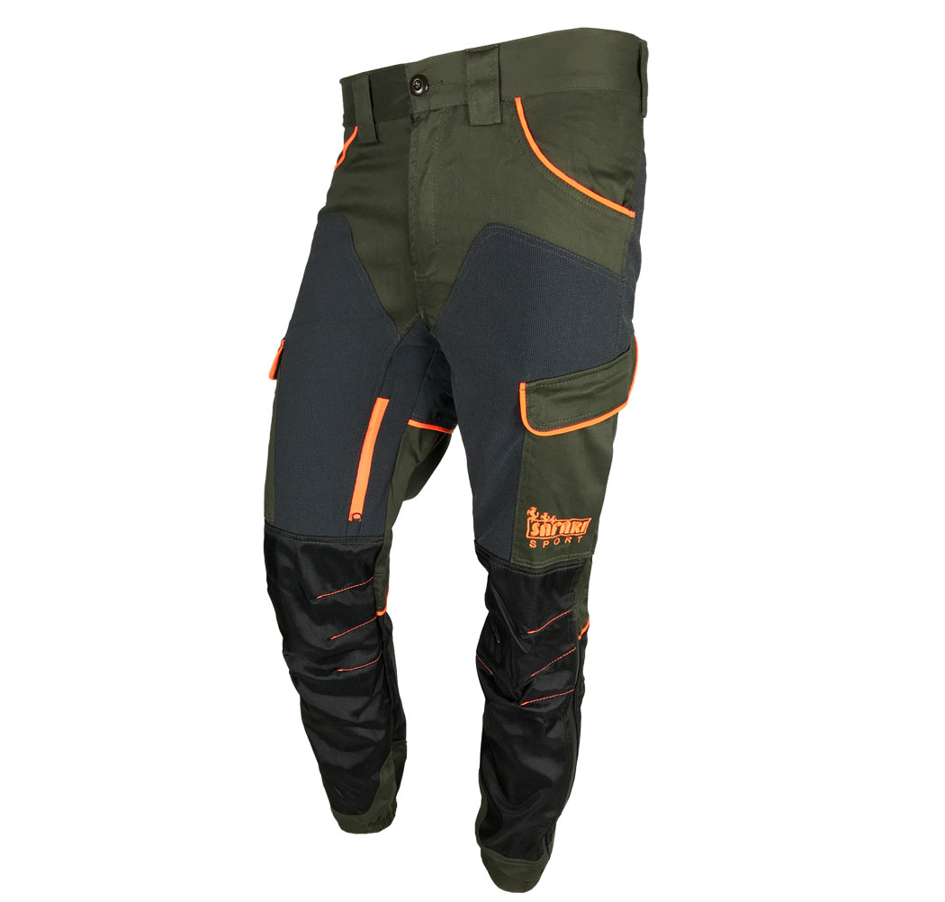 Pantalone slim caccia eleastico anistrappo antipioggia multitasche traspirante