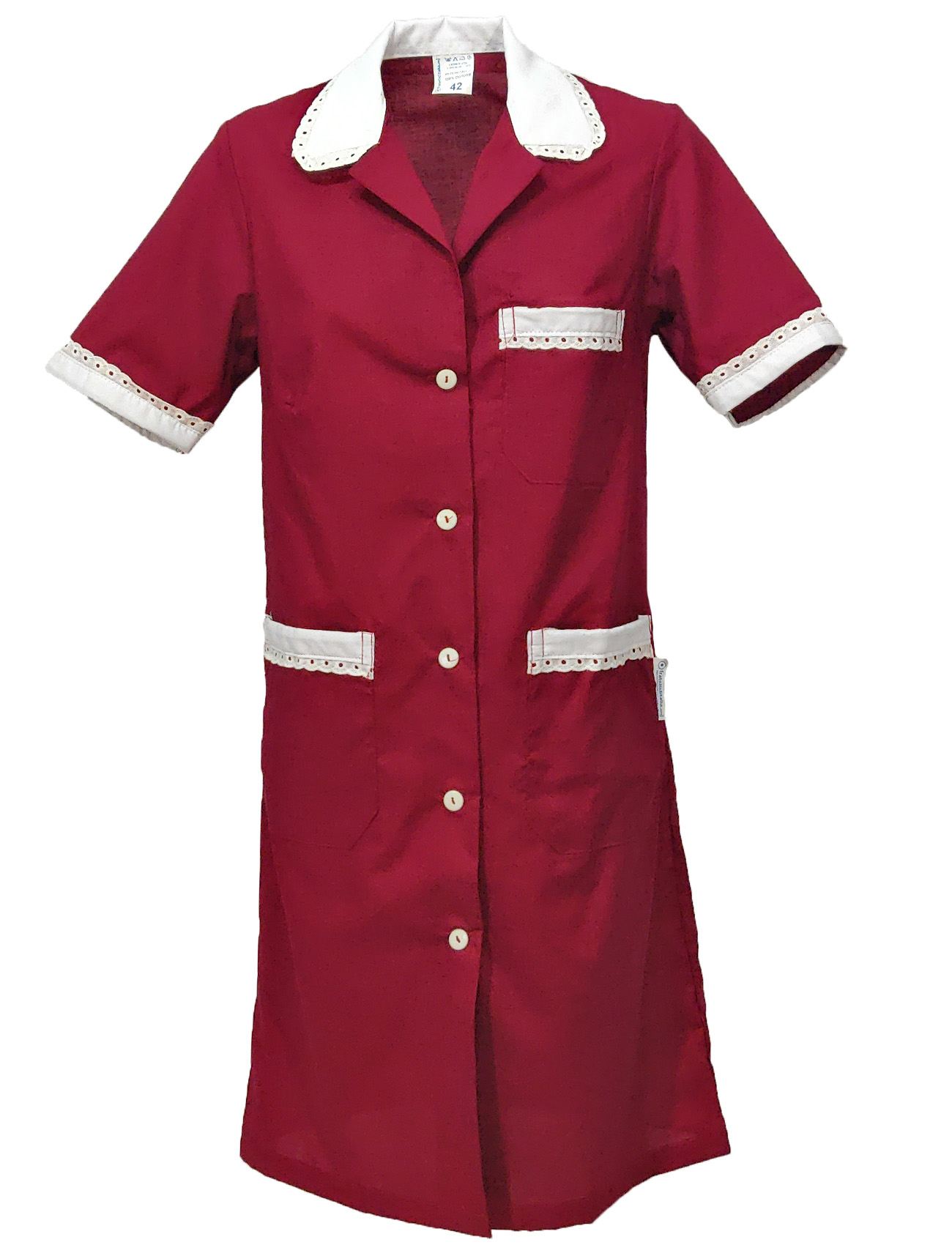 Bata mujer criada criada trabajo de limpieza media manga corta - Personalizzabile con il tuo logo