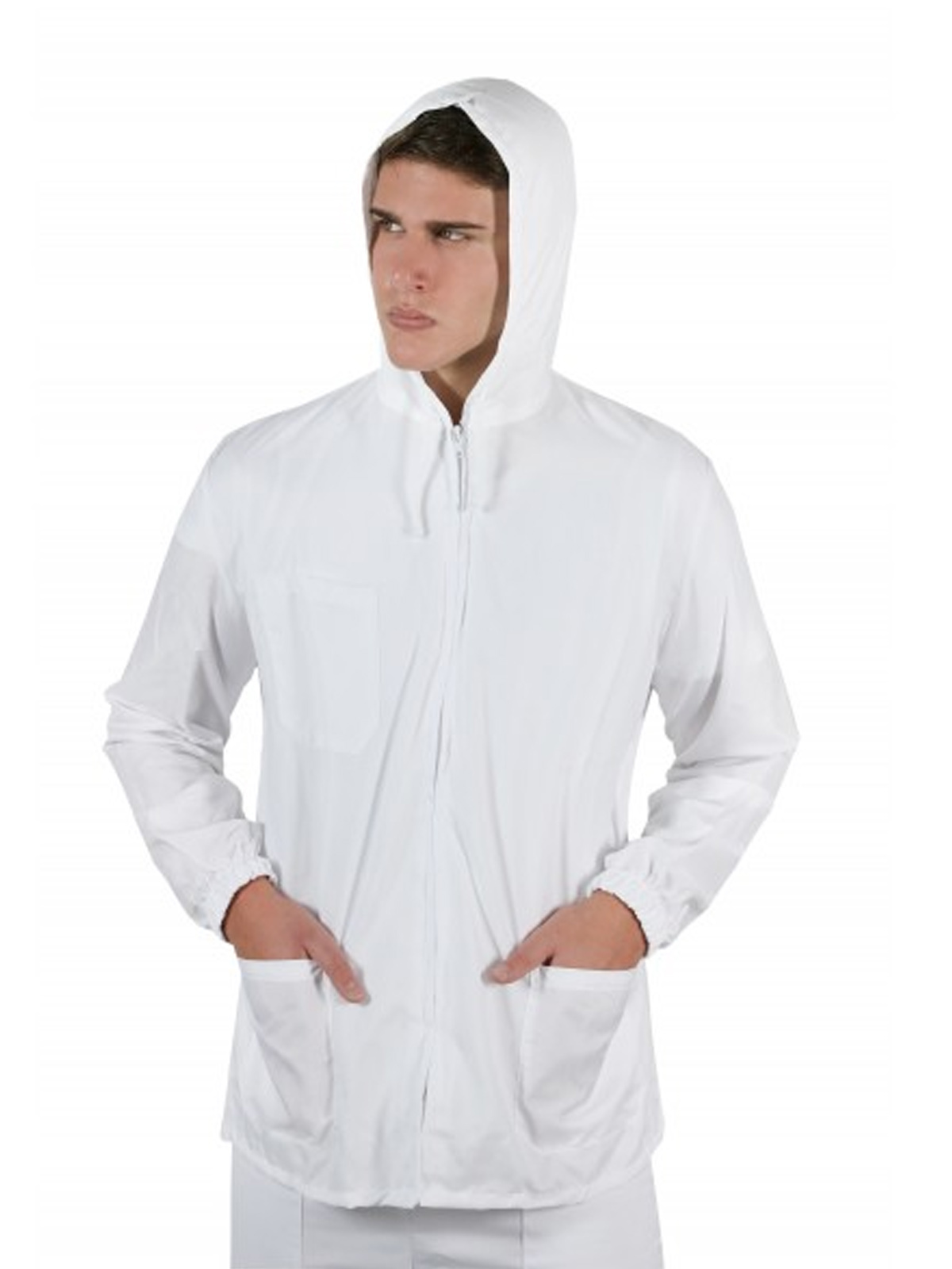 Casacca divisa infermiere ortopedico fisioterapista oss cappuccio zip lavoro - Personalizzabile con il tuo logo