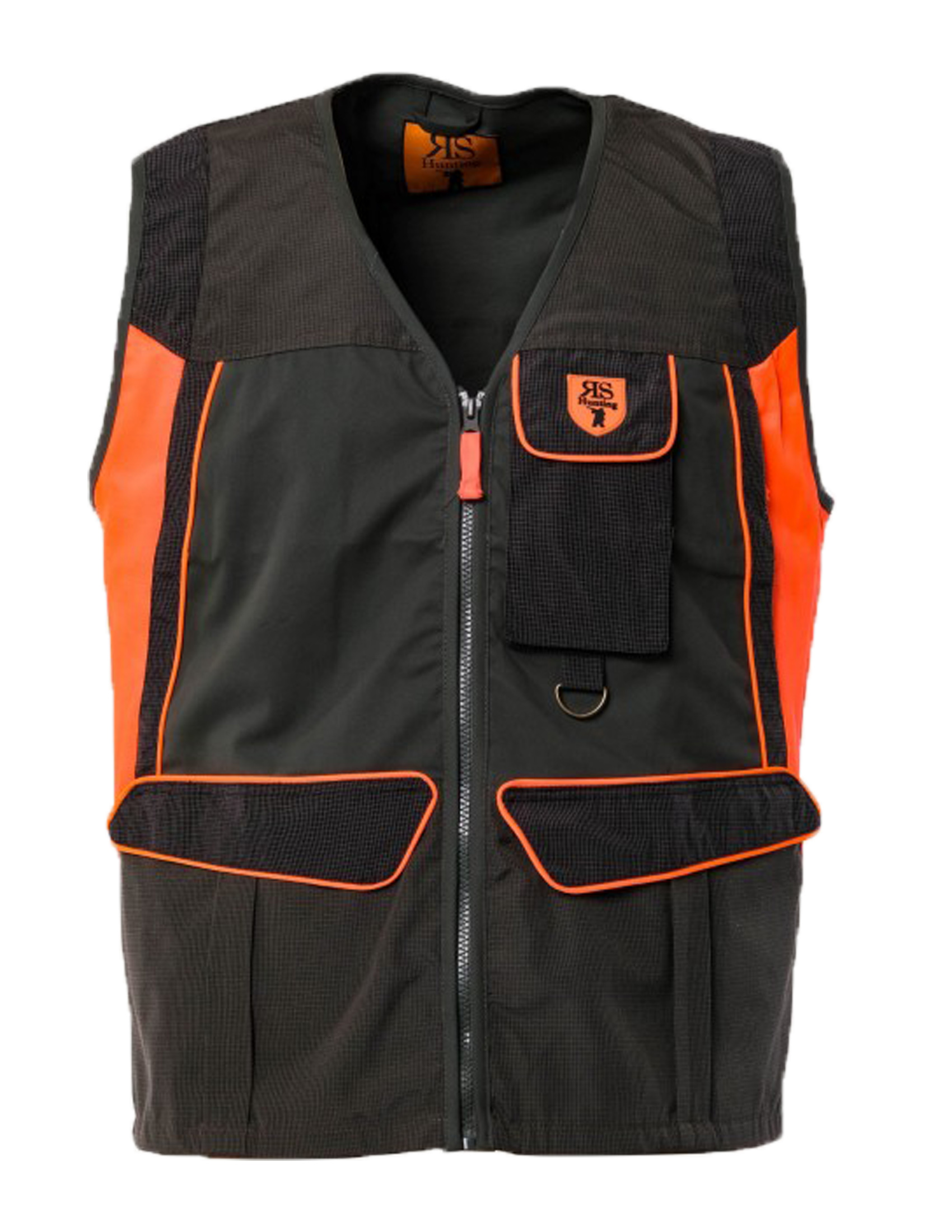 Gilet smanicato cotone tessuto tecnico impermeabile carniere richiudibile caccia - Personalizzabile con il tuo logo
