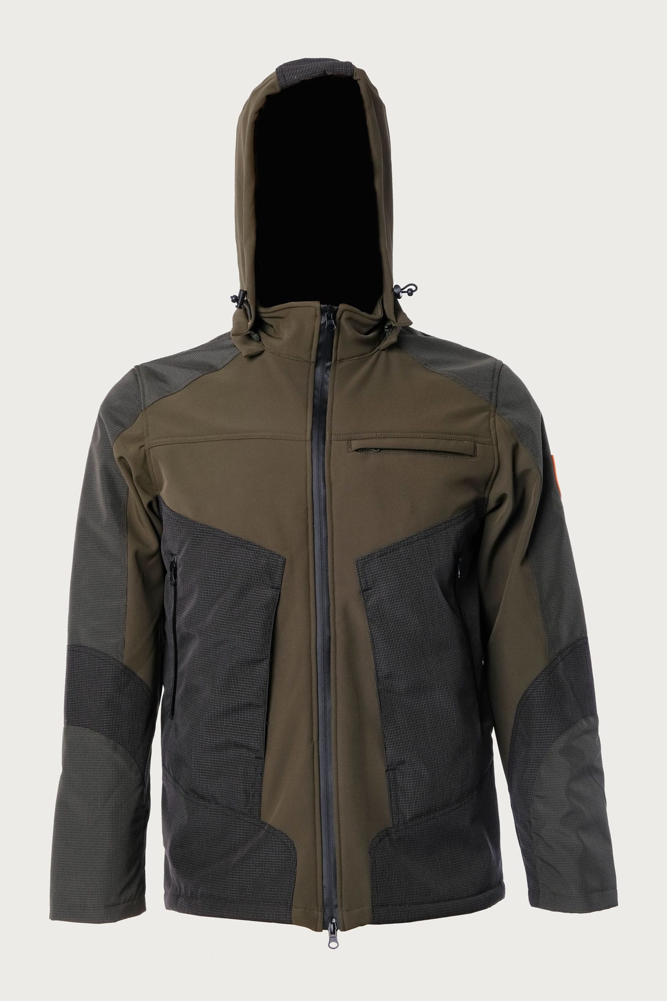 Giacca giubbino softshell caccia pesca abbigliamento tecnico uomo cappuccio - Personalizzabile con il tuo logo