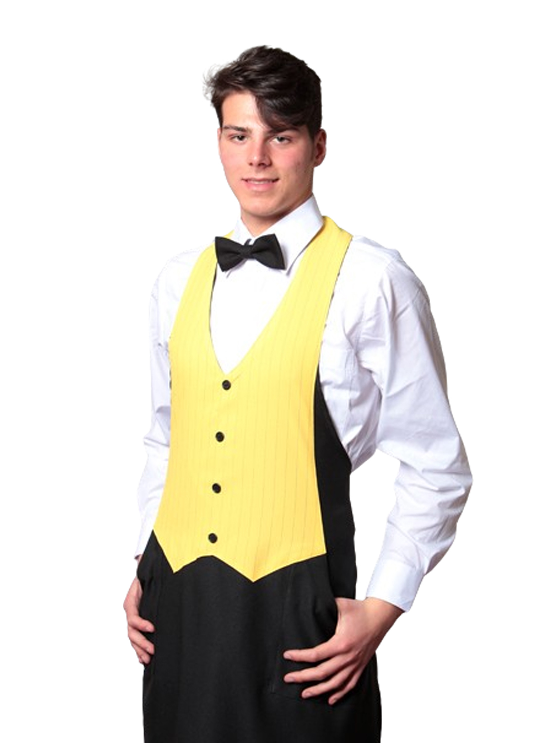 Schürze mit brustlatz aufgeteilt küche, restaurant, weste mann, saal, wein-bar und vinothek