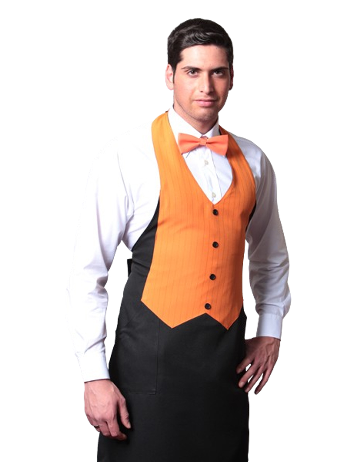 Schürze mit brustlatz aufgeteilt küche, restaurant, weste mann, saal, wein-bar und vinothek