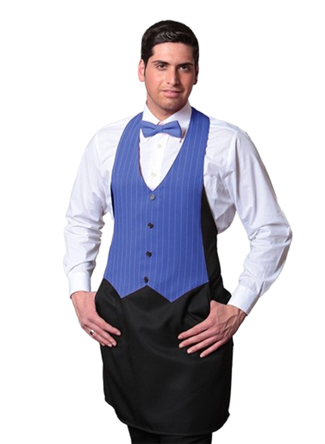 Schürze mit brustlatz aufgeteilt küche, restaurant, weste mann, saal, wein-bar und vinothek